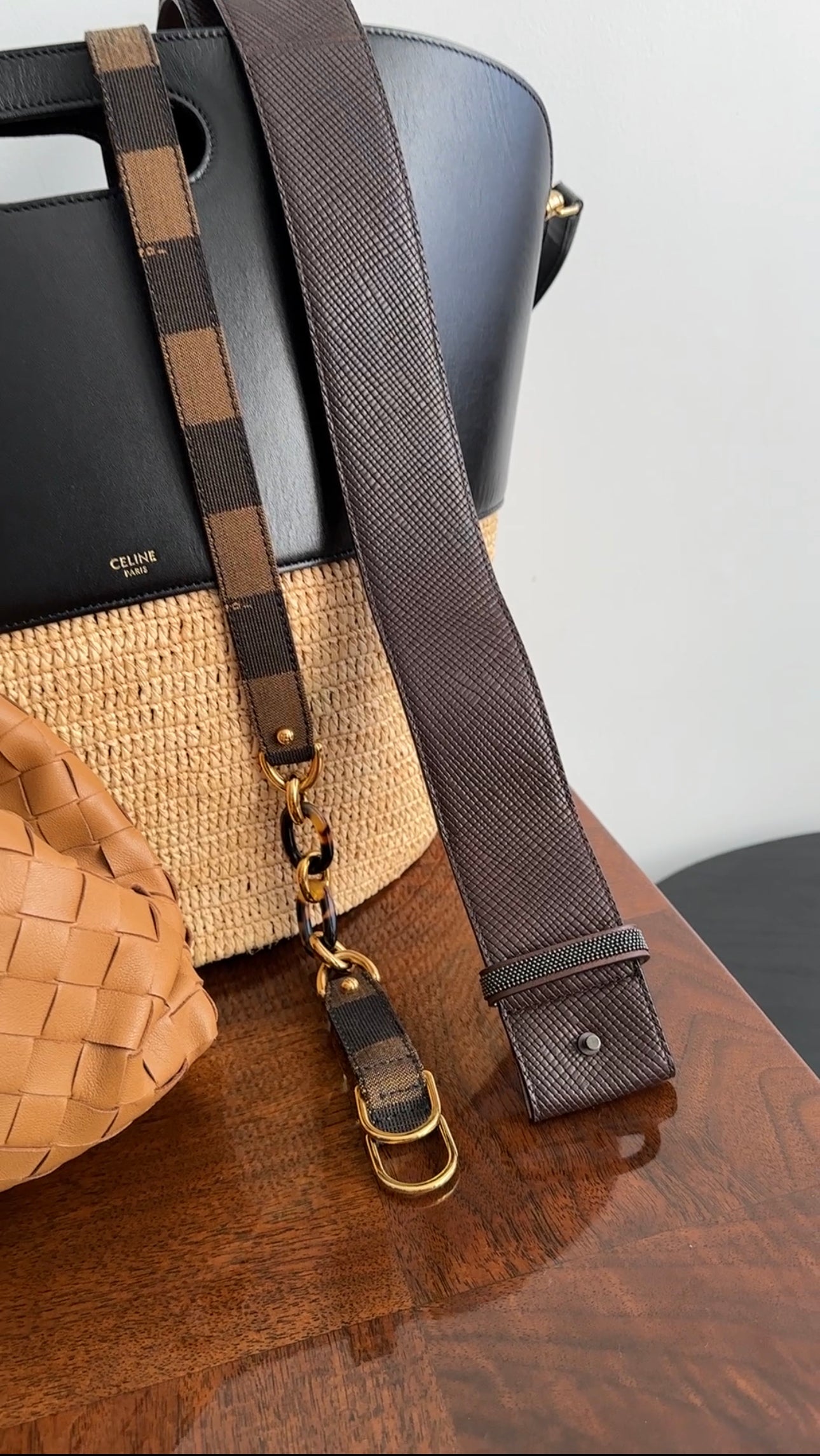 Brunello Cucinelli Genuine Leather Wide Brown Belt for Men - Extra Long End - Size S/M - Perfect for Business Casual & Formal Outfits