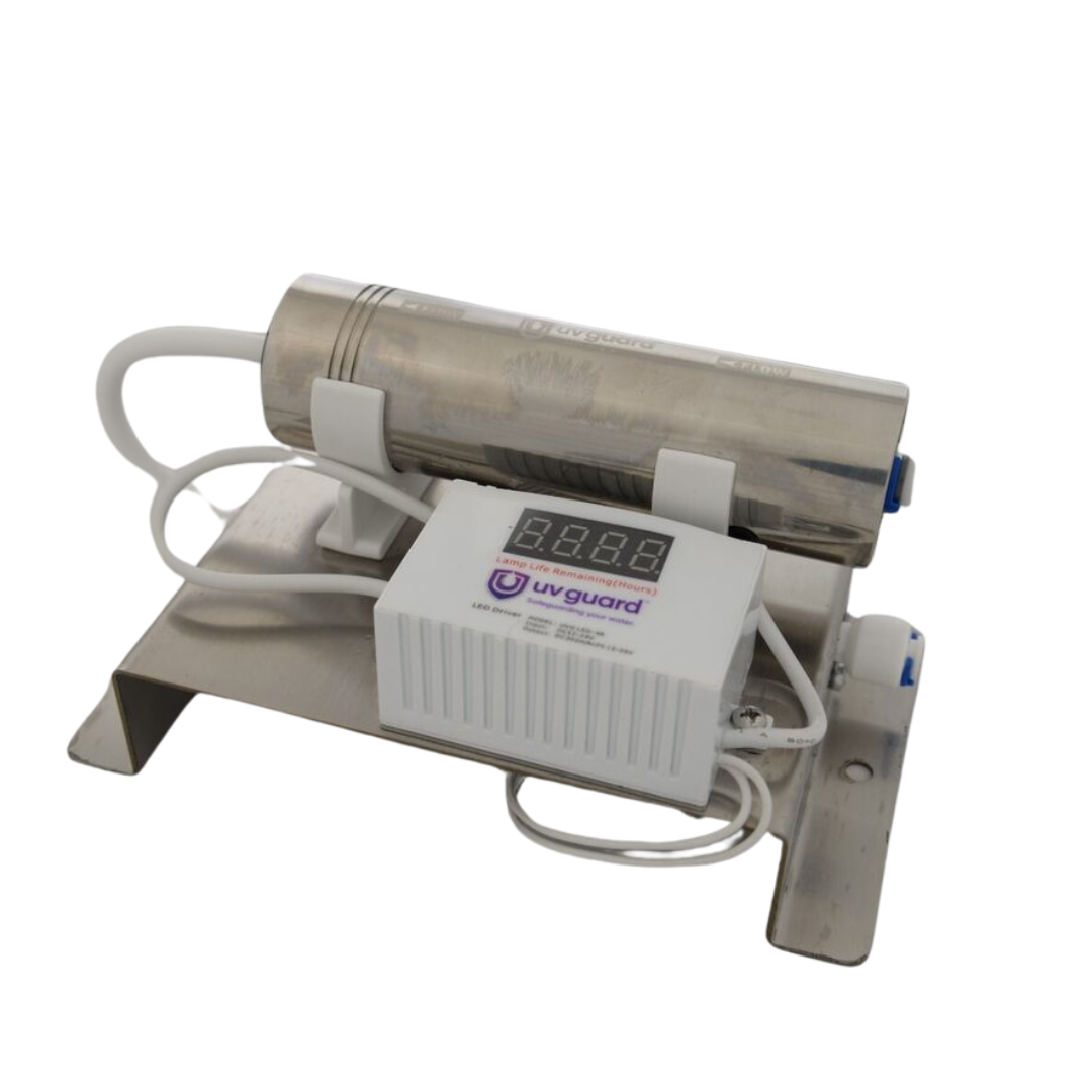 UV Guard LED Series Mini Caravan UV Water Purifier System - 4LPM Flow Rate for RV, Camping & Outdoor Water Disinfection