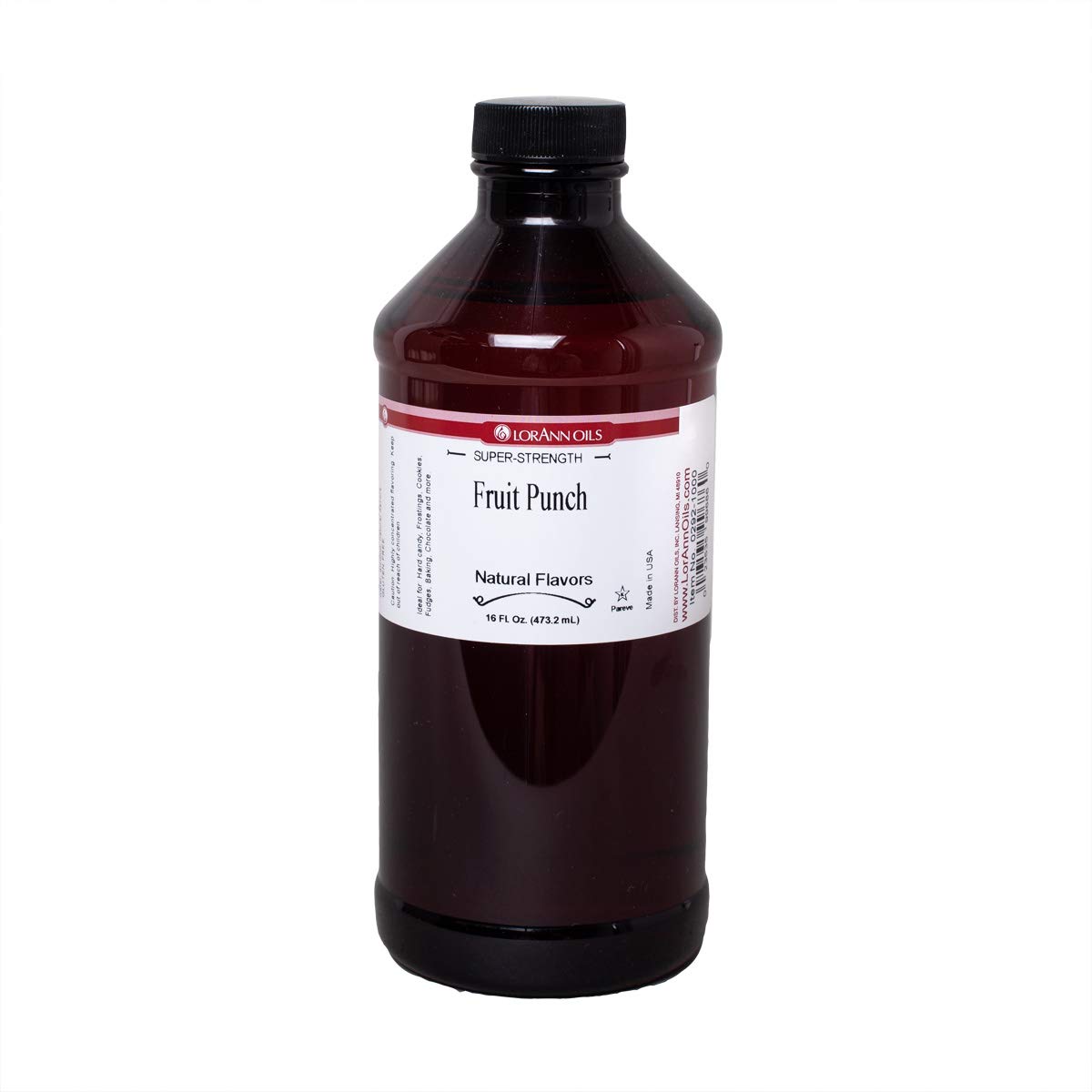 LorAnn Fruit Punch Flavoring Oil - 16 oz Bottle for Baking, Candy Making & DIY Drinks - Perfect for Cakes, Frostings & Beverages