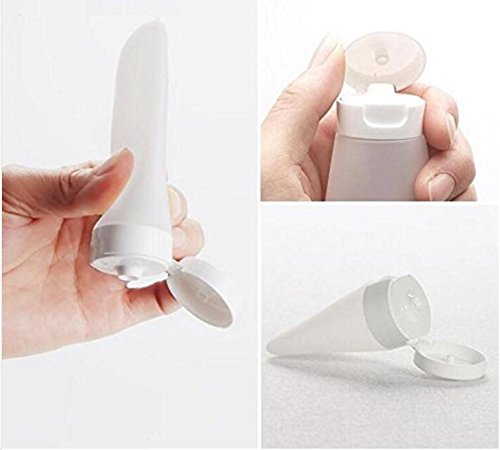12Pcs Empty White Plastic Squeeze Tubes with Flip Cap - 60ML/2oz Refillable Travel Bottles for Facial Cleanser, Makeup, Lotion, Shampoo & Shower Gel - Perfect for DIY Cosmetics, Travel Toiletries & Home Organization