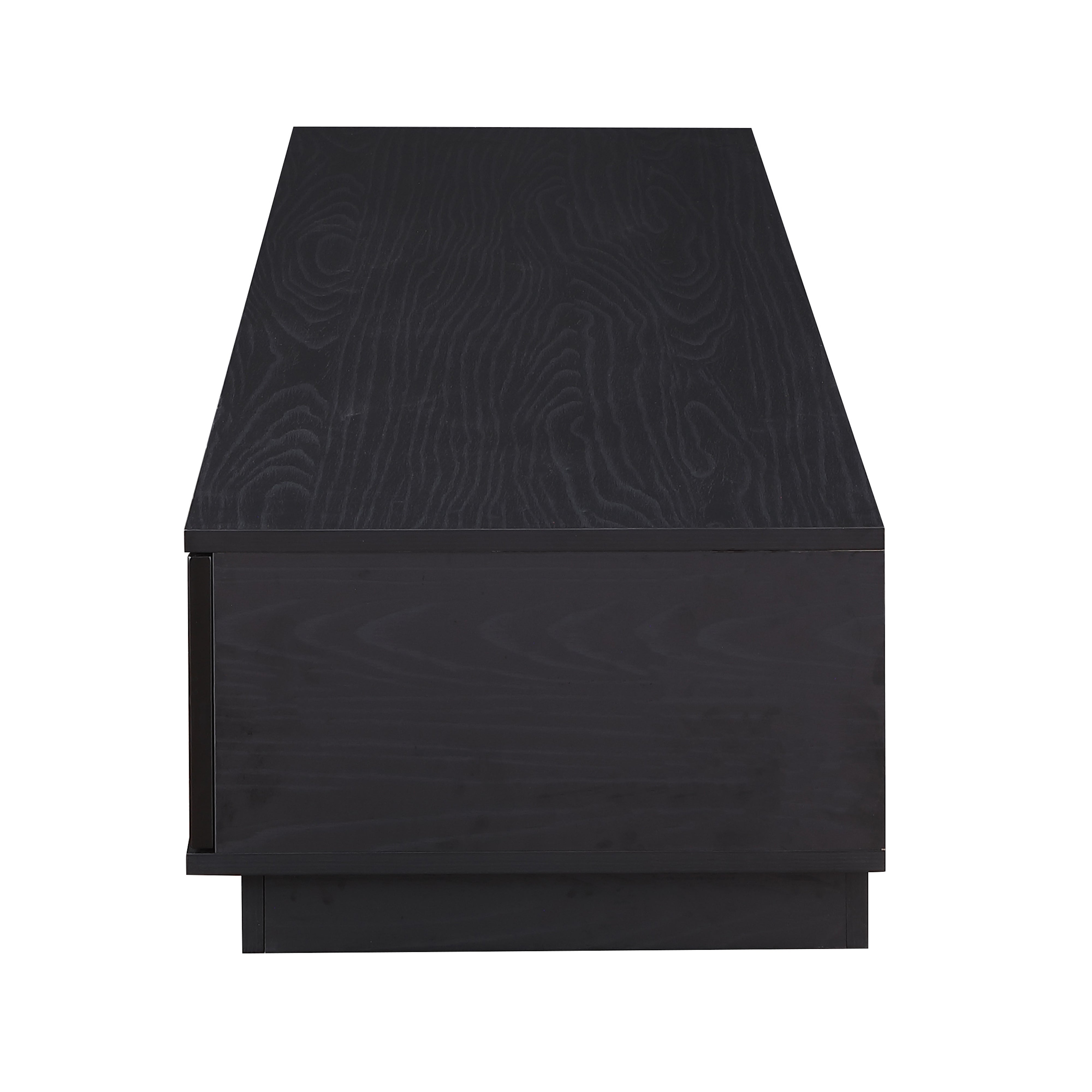 Tauris Rio 2200mm Black Oak Low Line TV Stand - Modern Entertainment Center & Media Cabinet for Living Room, Home Theater, and Gaming Setup
