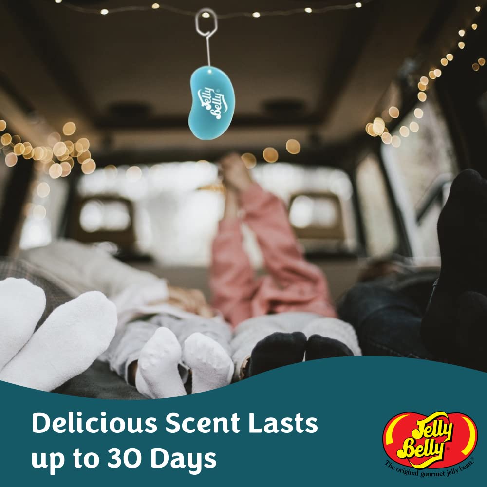 Jelly Belly Blueberry 2D Hanging Car Air Freshener - Long-Lasting 30-Day Scent for Cars, Home & Office | Fresh Air Freshener for Women, Men & Kids | Perfect for Road Trips & Daily Commutes