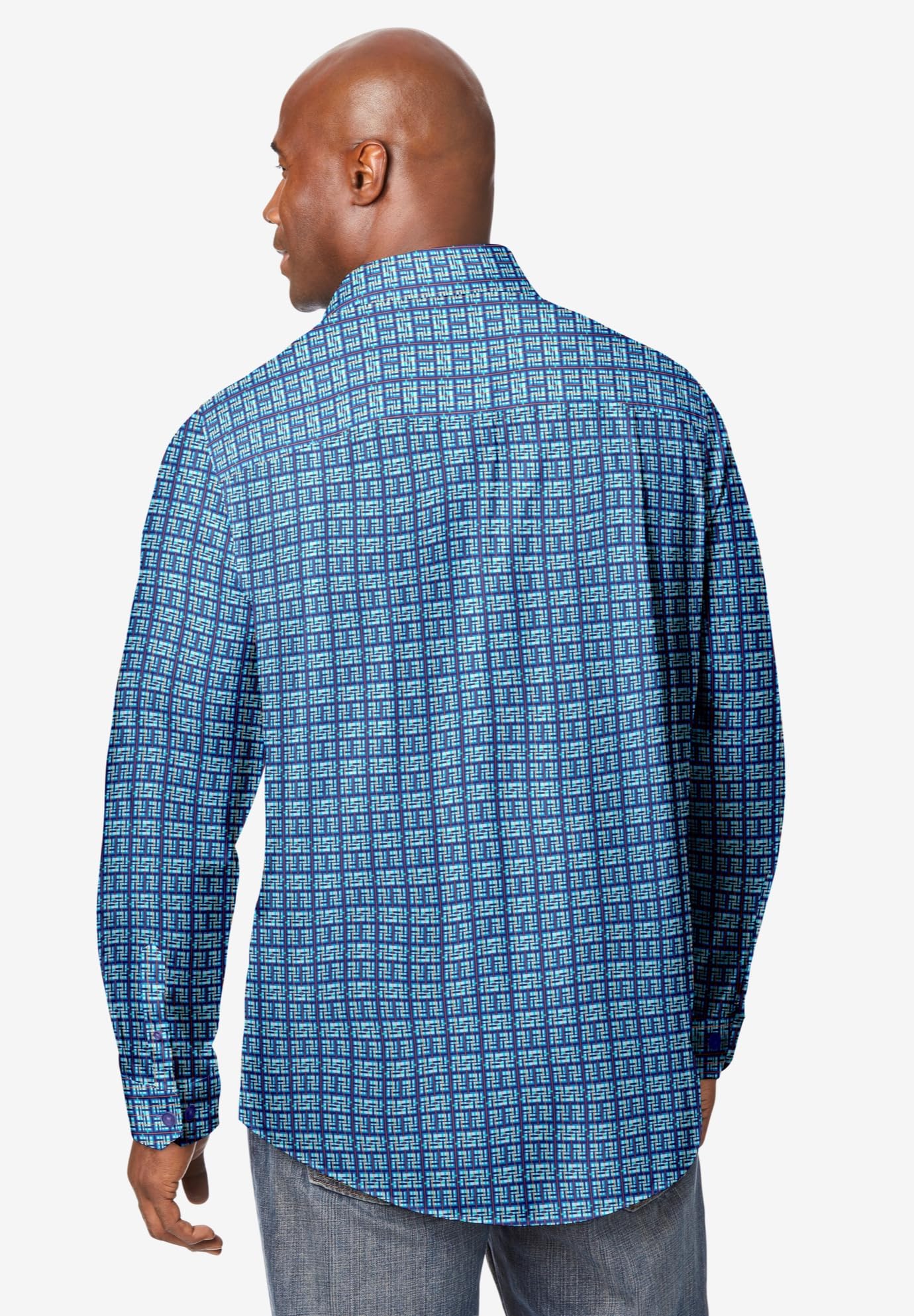 KingSize Men's Big & Tall No-Tuck Casual Shirt - Comfortable Oversized Button Down for Work & Relaxation | Perfect for Office, Travel & Everyday Wear