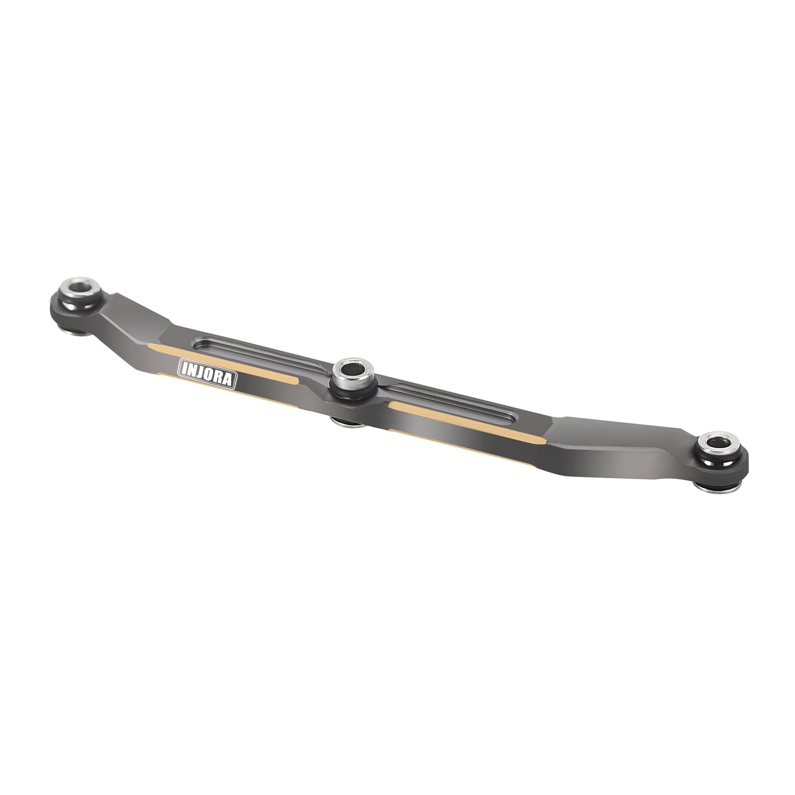 INJORA Grey Brass Steering Link for TRX4M Upgrade Parts - 1/18 Scale RC Crawler Car Accessories - Full Clearance Design (12g) - Perfect for Off-Road Crawling & Trail Performance Upgrades