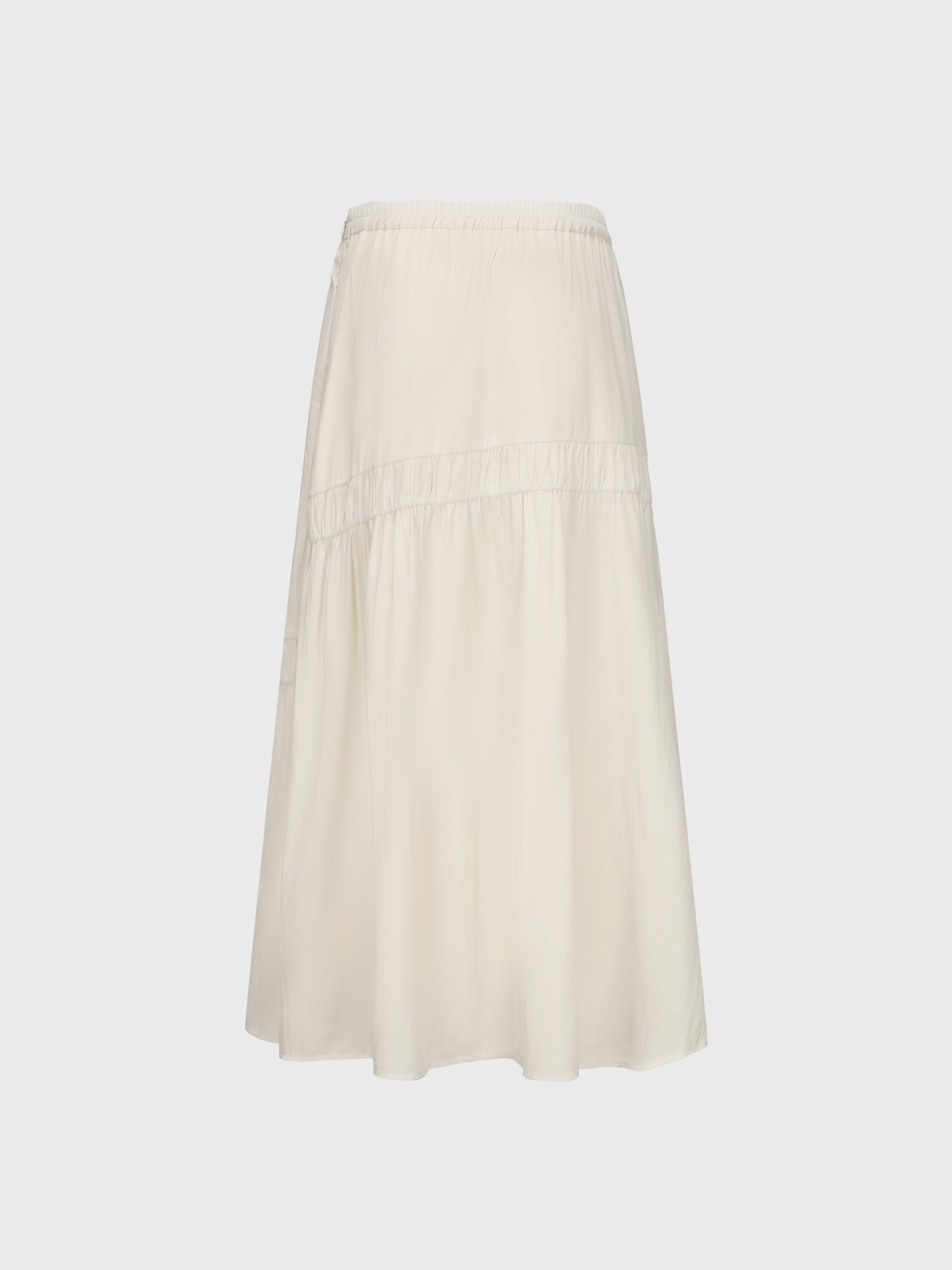 Elegant Flounce Maxi Skirt for Women - Boho Summer Beach Dress with Side Slit | Perfect for Vacations, Weddings & Date Nights