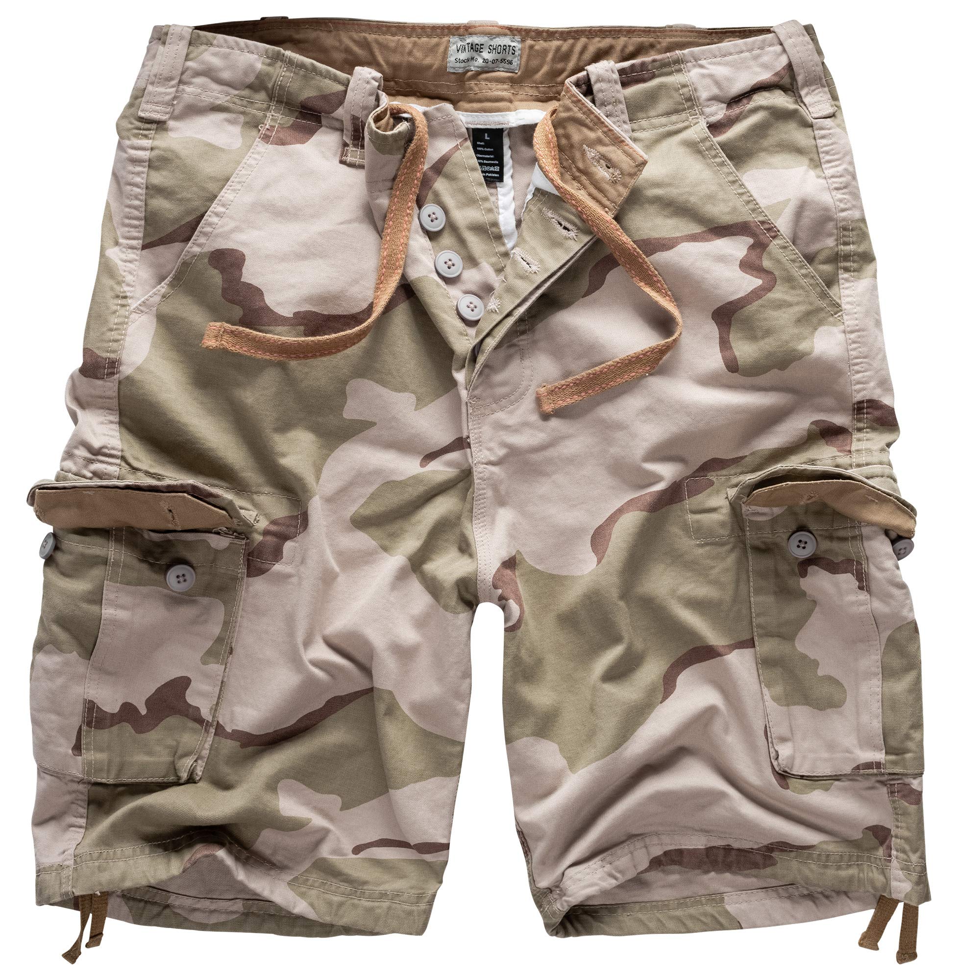 Vintage Washed Denim Shorts - 3-Color Desert Camo | Retro Distressed Denim Cutoffs for Men & Women | Perfect for Summer, Beach, and Casual Outfits