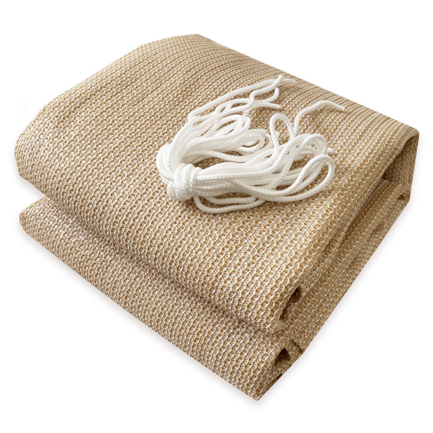 Premium HDPE Sun Shade Cloth 6x6 FT - UV Protection & Heat Resistant Outdoor Fabric with Grommets - 60% Sunblock for Plants, Pergolas, Decks & Greenhouses - Beige Shade Solution for Backyard, Patio & Garden Privacy