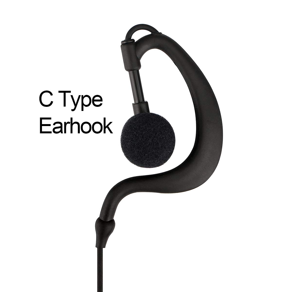 Retevis 10-Pack Two Way Radio Earpiece with Microphone - Single Wire Earhook Headset Compatible with Baofeng BF-888S, UV-5R, H-777, RT22, Arcshell AR-5 Walkie Talkies - Perfect for Security, Construction, and Event Staff Communication