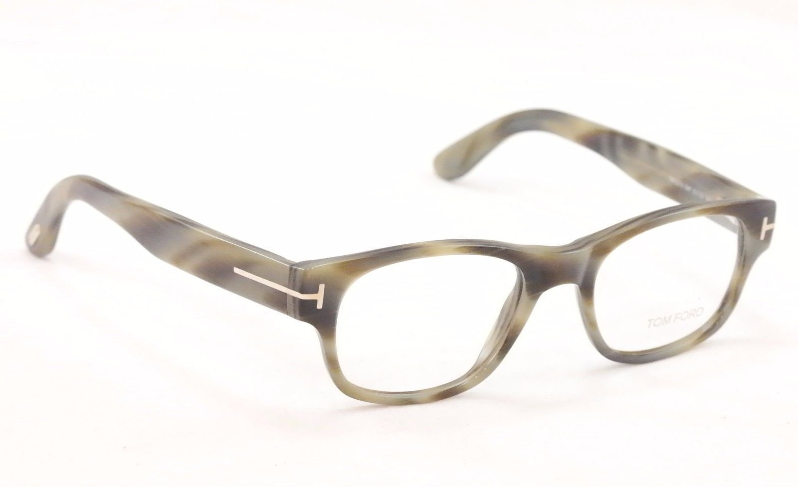 Tom Ford TF5276 64F Gray Tortoise Plastic Eyeglass Frames - Handcrafted in Italy - 51-19-145 Measurements - Premium Designer Glasses for Work & Fashion