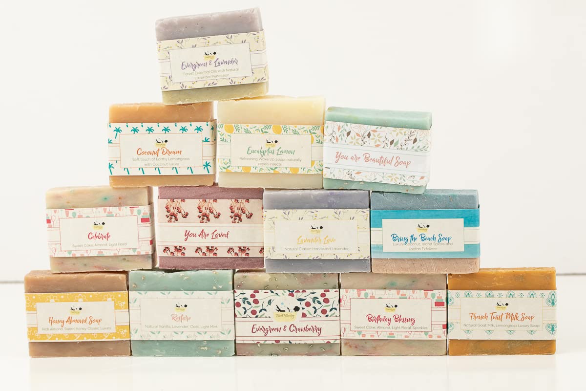 Natural Eucalyptus Lemon Soap Bar - Refreshing & Antibacterial Handmade Soap for Shower, Bath & Gift - Organic Essential Oils for Skin Care & Aromatherapy