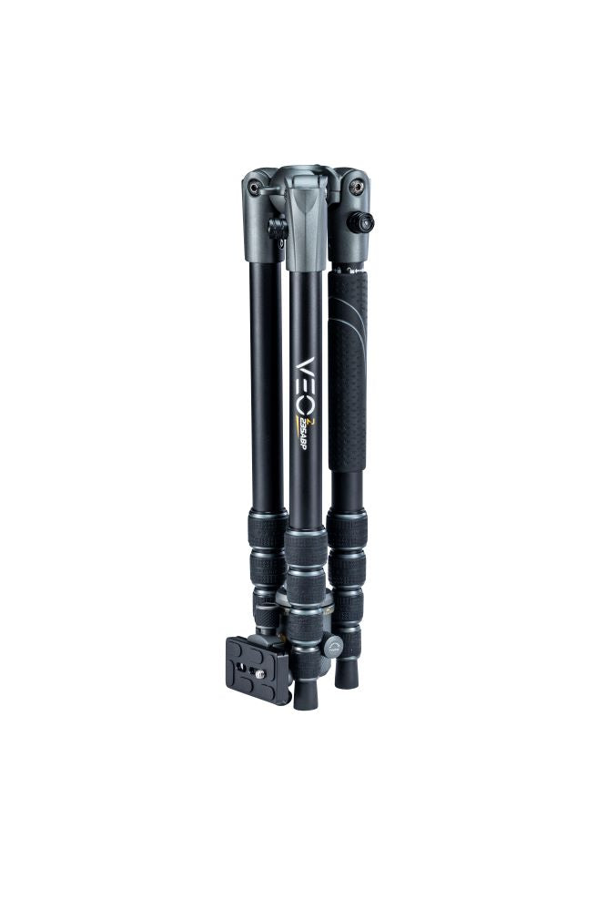 VEO 2X 235ABP Lightweight Aluminum Travel Tripod - 13.2lbs Load Capacity for DSLR Cameras - Perfect for Hiking, Travel Photography & Outdoor Adventures