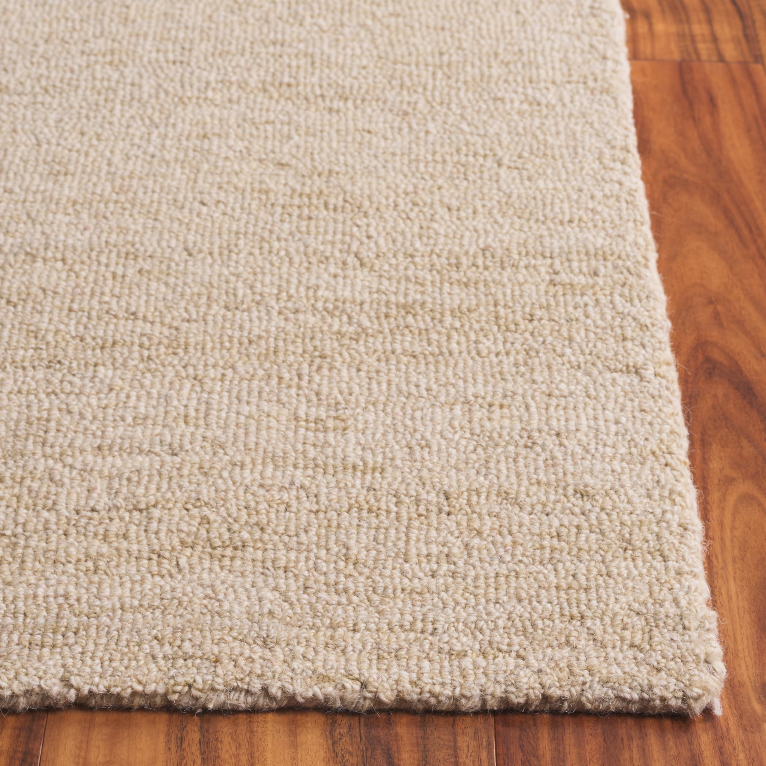 SAFAVIEH Metro Collection 6' Square Beige Handmade Wool Area Rug - Perfect for Living Room, Dining Room, Bedroom - Soft & Durable Floor Decor for Home, Office, Apartment (MET152B)