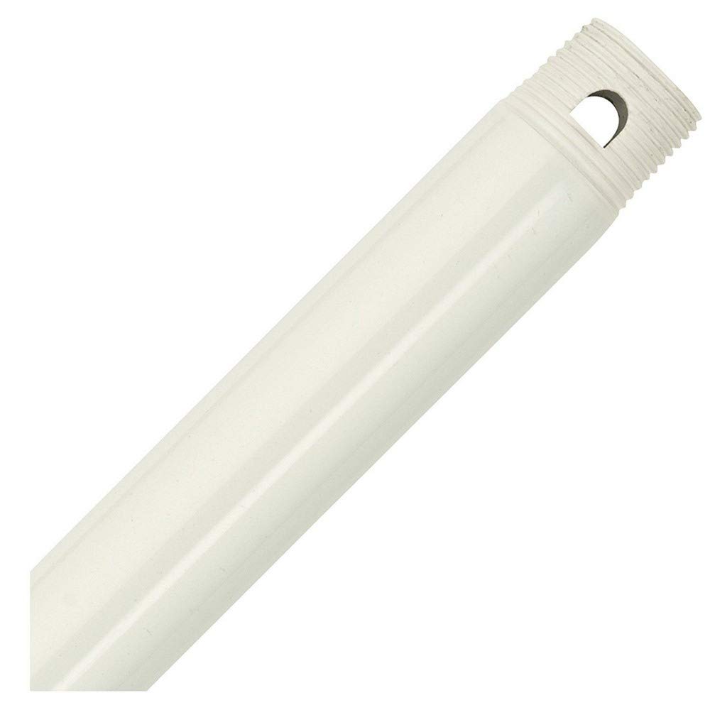 Monte Carlo DR72RZW Ceiling Fan Downrod - 6-Inch Rubberized White Downrod for Indoor/Outdoor Ceiling Fans - Perfect for Living Rooms, Bedrooms, and Patios