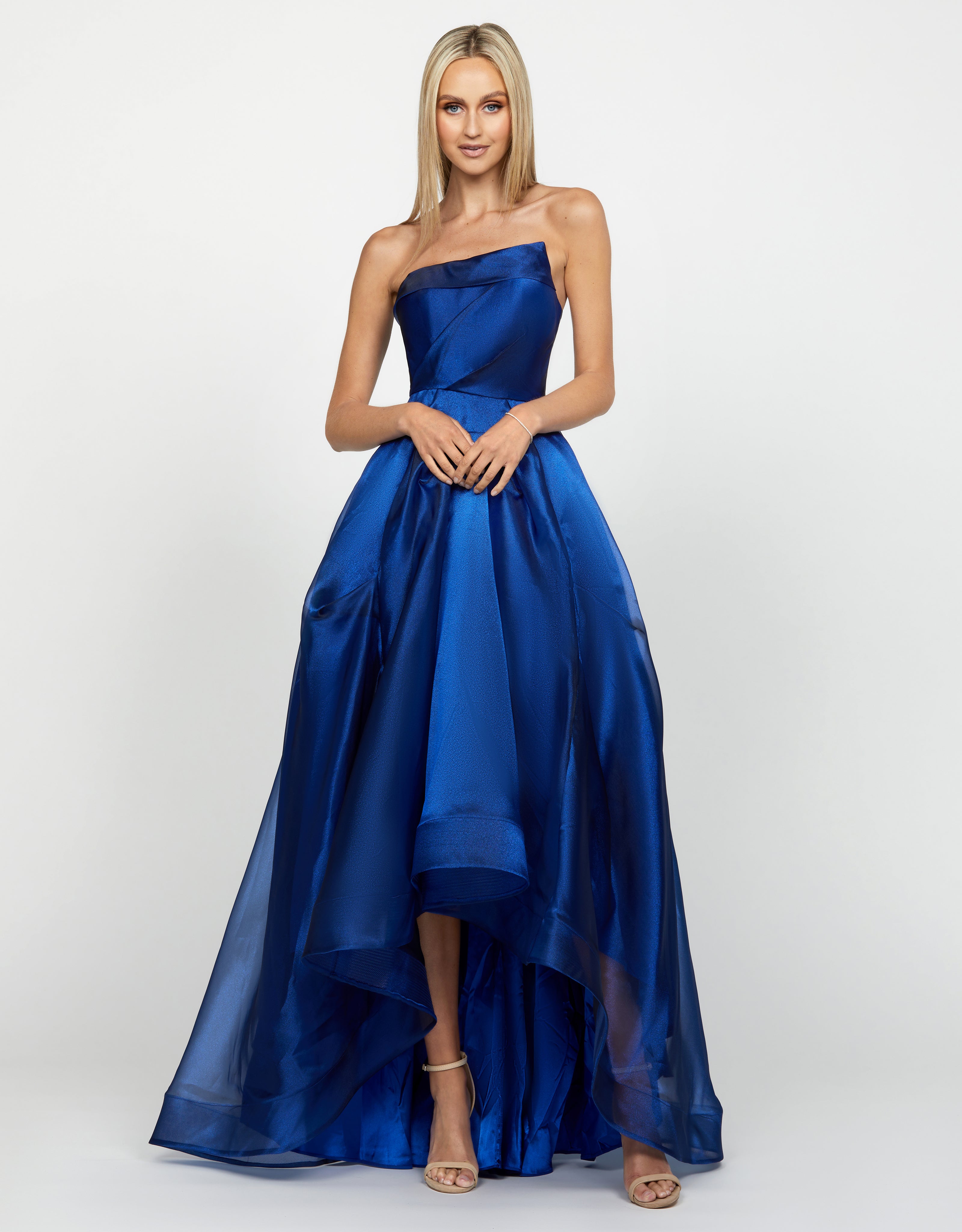Elegant Indi High Low Ballgown Dress for Prom, Wedding & Evening Events | Flowy A-Line Skirt & Stunning Back Detail | Perfect for Formal Occasions, Parties & Special Celebrations