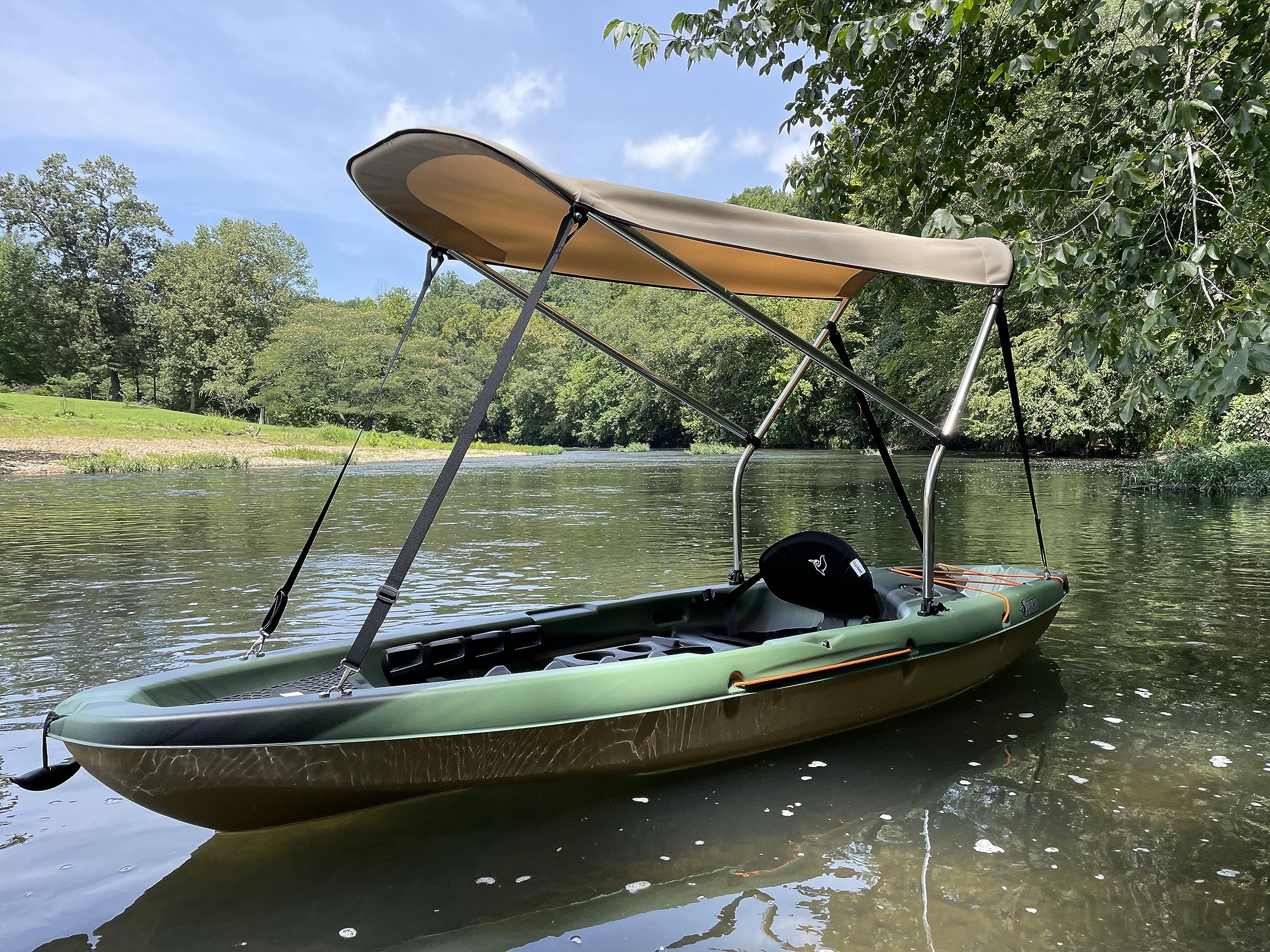 Sun Shade Canopy for Sit-on-Top Kayak - UV & Heat Protection Bimini Top with Rain Cover | Perfect for Kayaking, Fishing & Outdoor Water Activities | Cypress Rowe Outfitters