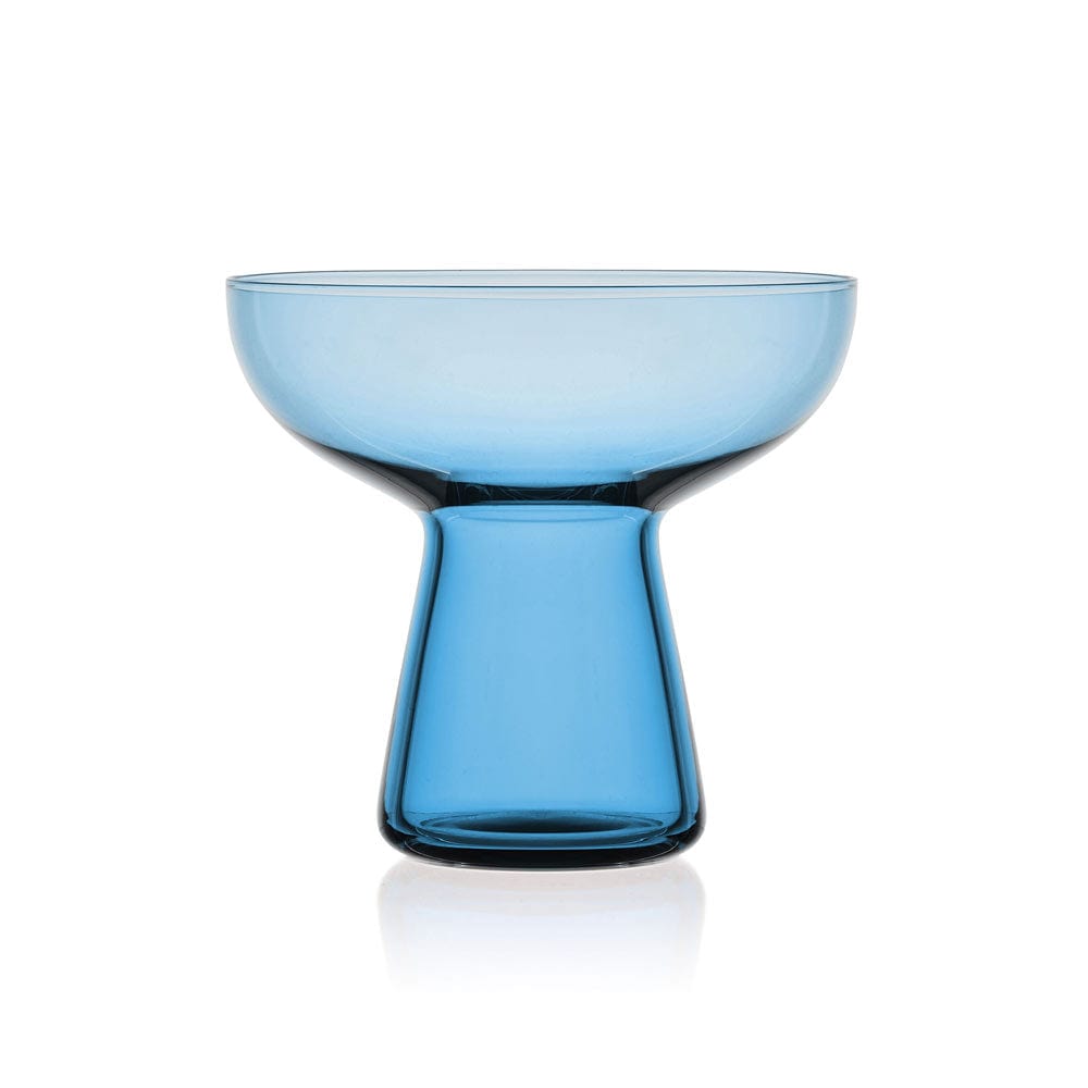 Phoebe Blue Set of 4 Margarita Cocktail Glasses - Premium Stemmed Glassware for Tequila, Daiquiri & Frozen Drinks - Perfect for Parties, Home Bars & Summer Entertaining