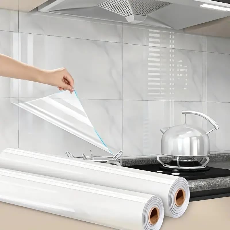 LIVECOOL Clear Self-Adhesive Vinyl Film - 17x78 Inch Transparent Contact Paper for Drawers, Kitchen Cabinets, Desks & Fridge - Removable Protective Cover - Perfect for Home Organization & DIY Projects