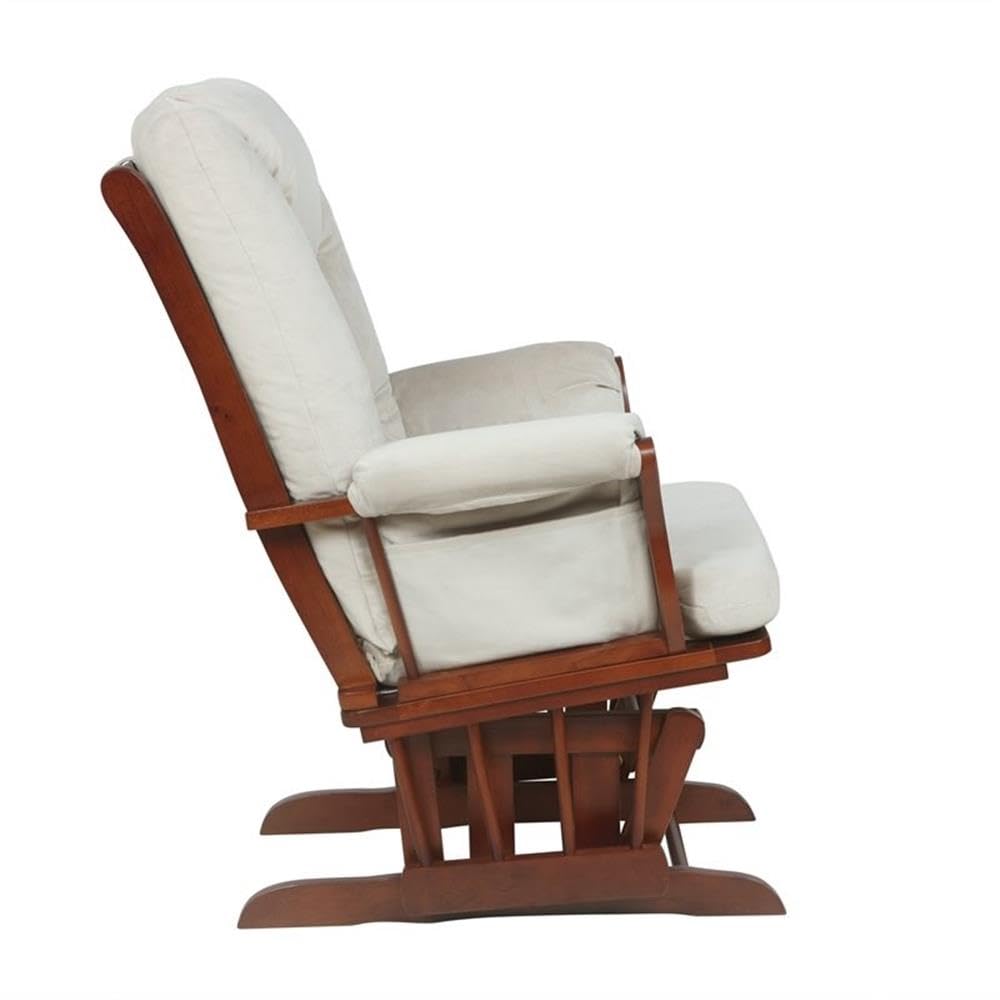 AFG Furniture Alice Glider Chair & Ottoman Set - Comfortable Rocking Recliner with Ottoman (No Pillow Included) - Perfect for Nursery, Living Room & Relaxation