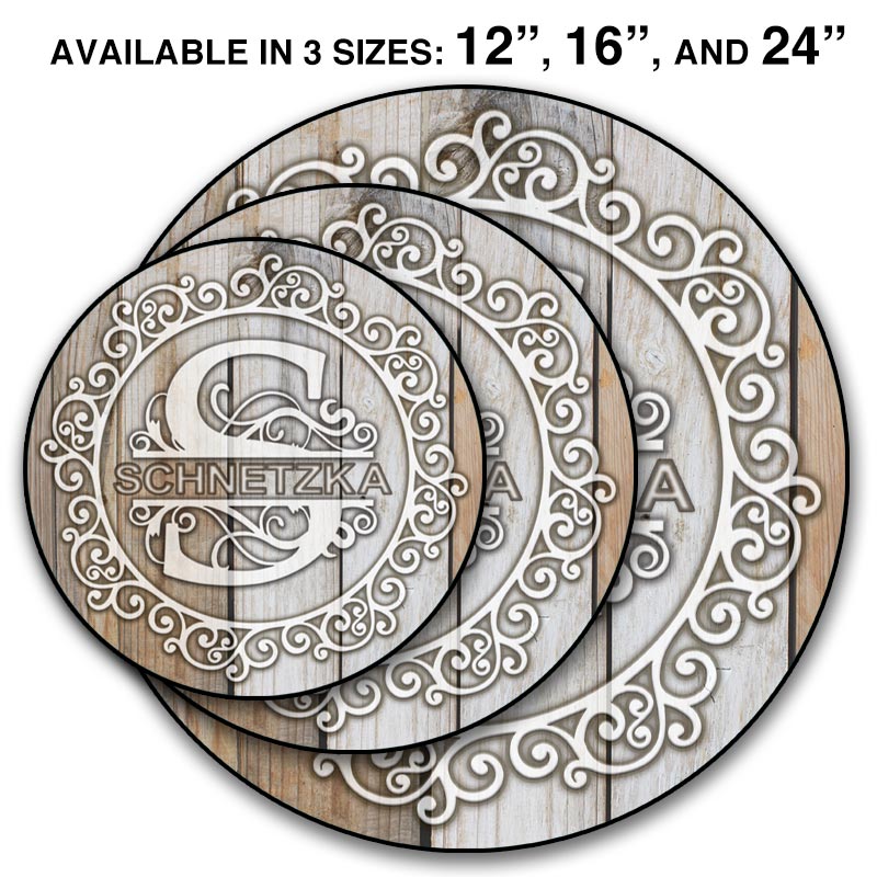 Handcrafted White Wood Lazy Susan with Decorative Design - 3 Size Options for Dining Table | Made in USA | Perfect for Spice Organization, Dinner Party Serving & Kitchen Decor