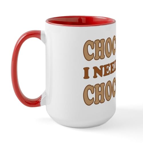 White/Red Inside - Chocolate Lover Large Mug