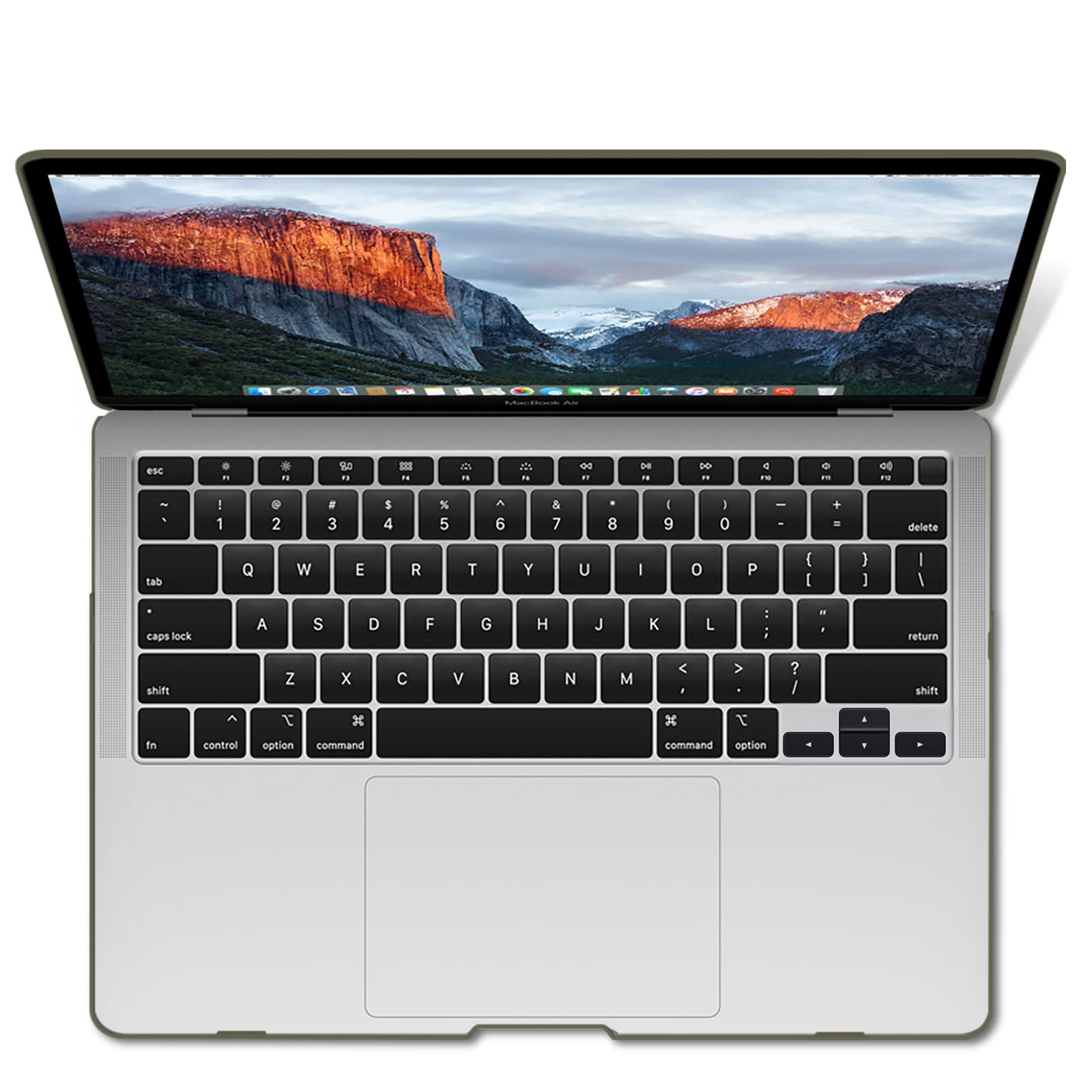 IBENZER Hard Plastic Protective Case for MacBook Air 13-inch (2020-2022 Models A1932/A2179/A2337 M1 Chip) - Lightweight Shell Cover Compatible with Retina Display & Touch ID (Gray) - Perfect for Work, Travel, and School Protection