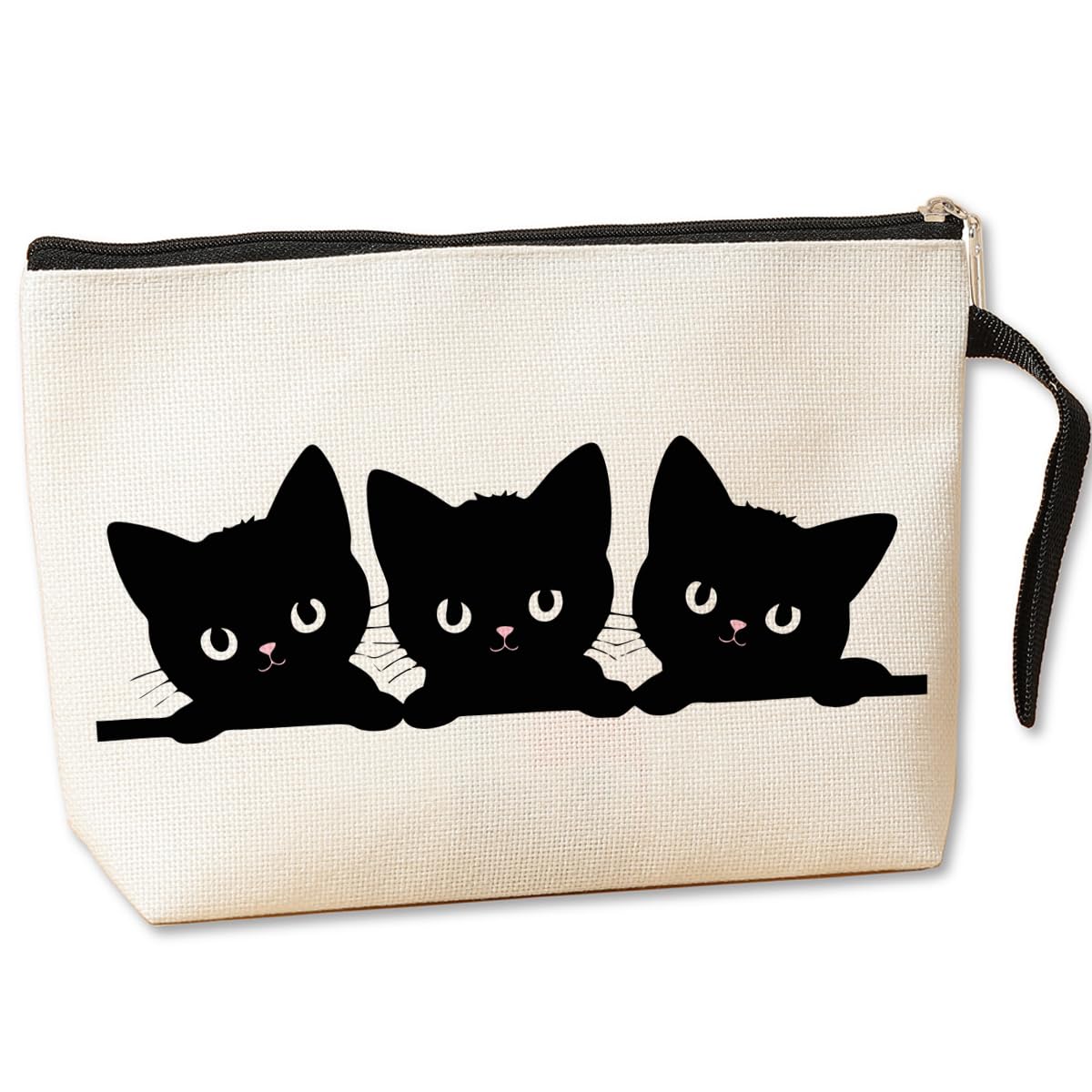 Cute Cat Makeup Bag for Women - Kitty Themed Cosmetic & Toiletry Pouch - Perfect Gift for Cat Lovers, Cat Moms, Best Friends & Aunts - Great for Graduation, Birthday & Pet Owner Gifts - Ideal for Travel, Daily Makeup Storage & Cat Enthusiast Collections