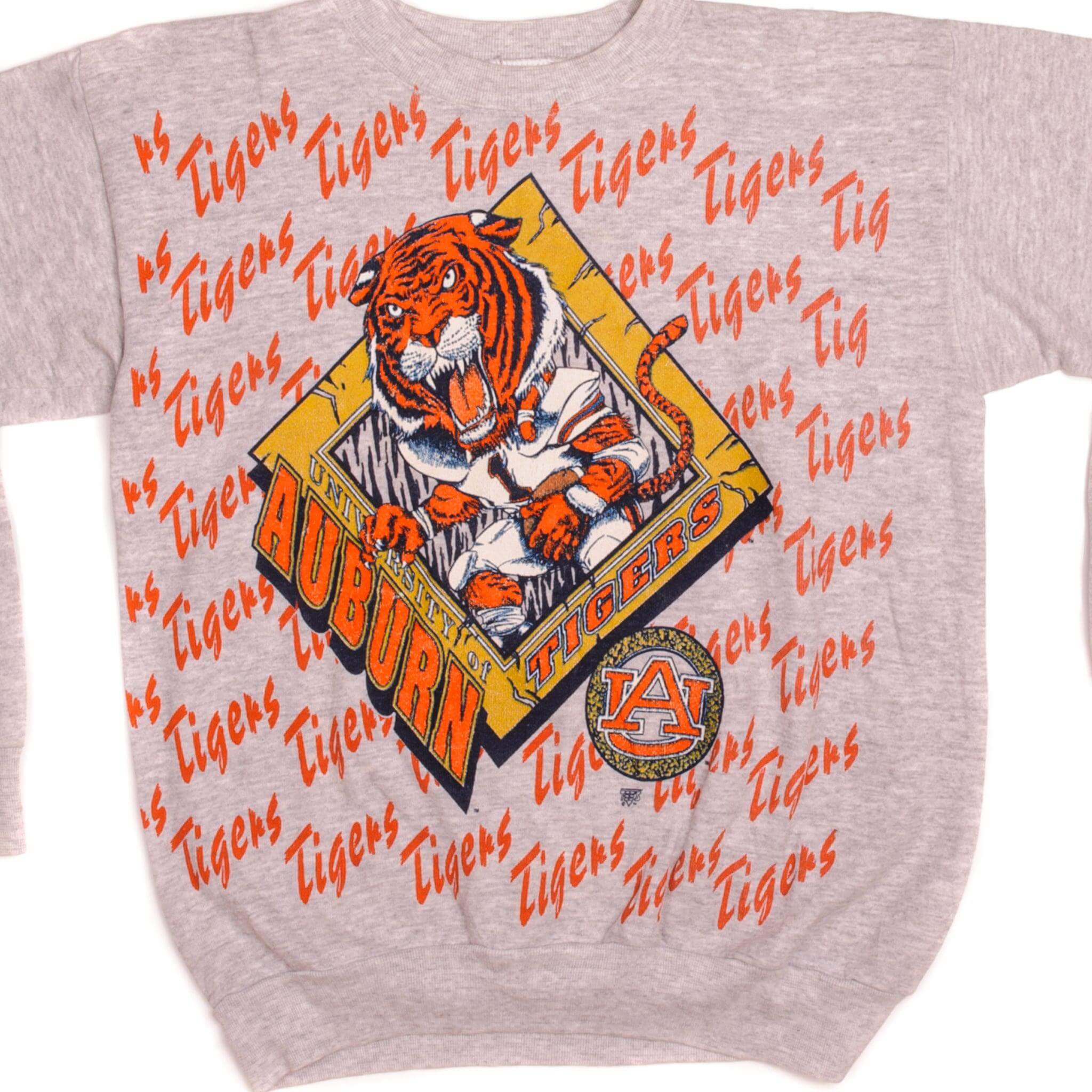 Vintage Auburn University Tigers Sweatshirt - Size Large, Made in USA - Perfect for Game Day, College Spirit & Casual Wear