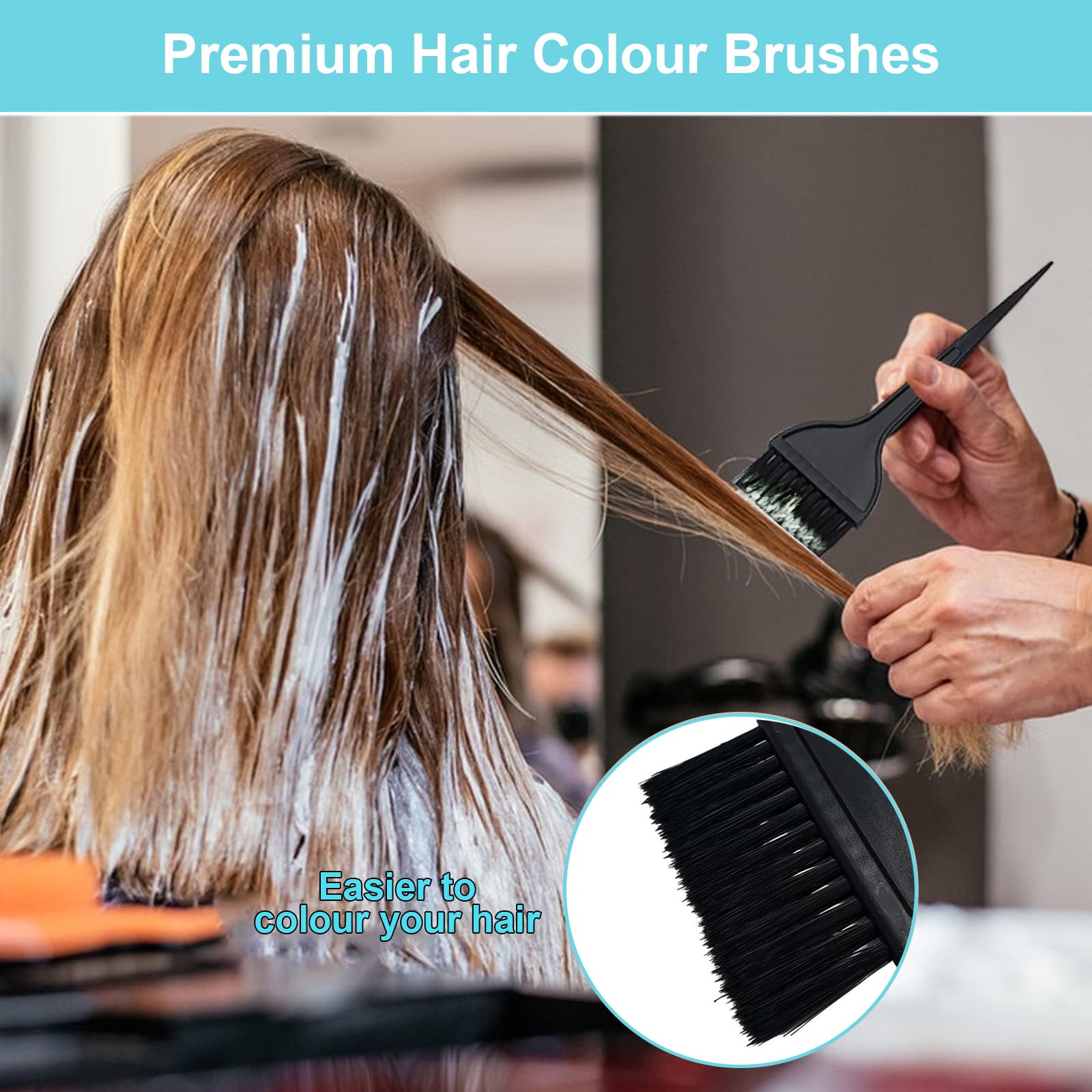 16-Piece Hair Dye Kit with Clips, Coloring Bowls & Brushes - Professional Salon Tools for Hair Coloring & Styling - Perfect for Home Use & Beauty Salons