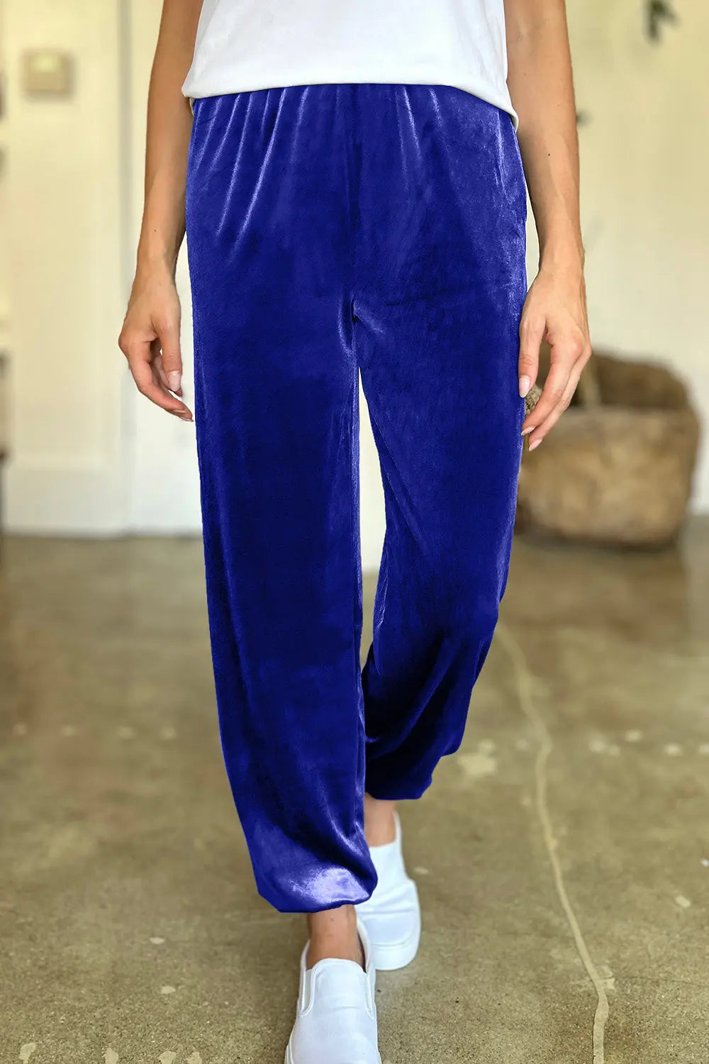 Comfortable Stretch Pocketed Elastic Waist Joggers for Women - Soft Lounge Pants for Running, Yoga & Casual Wear