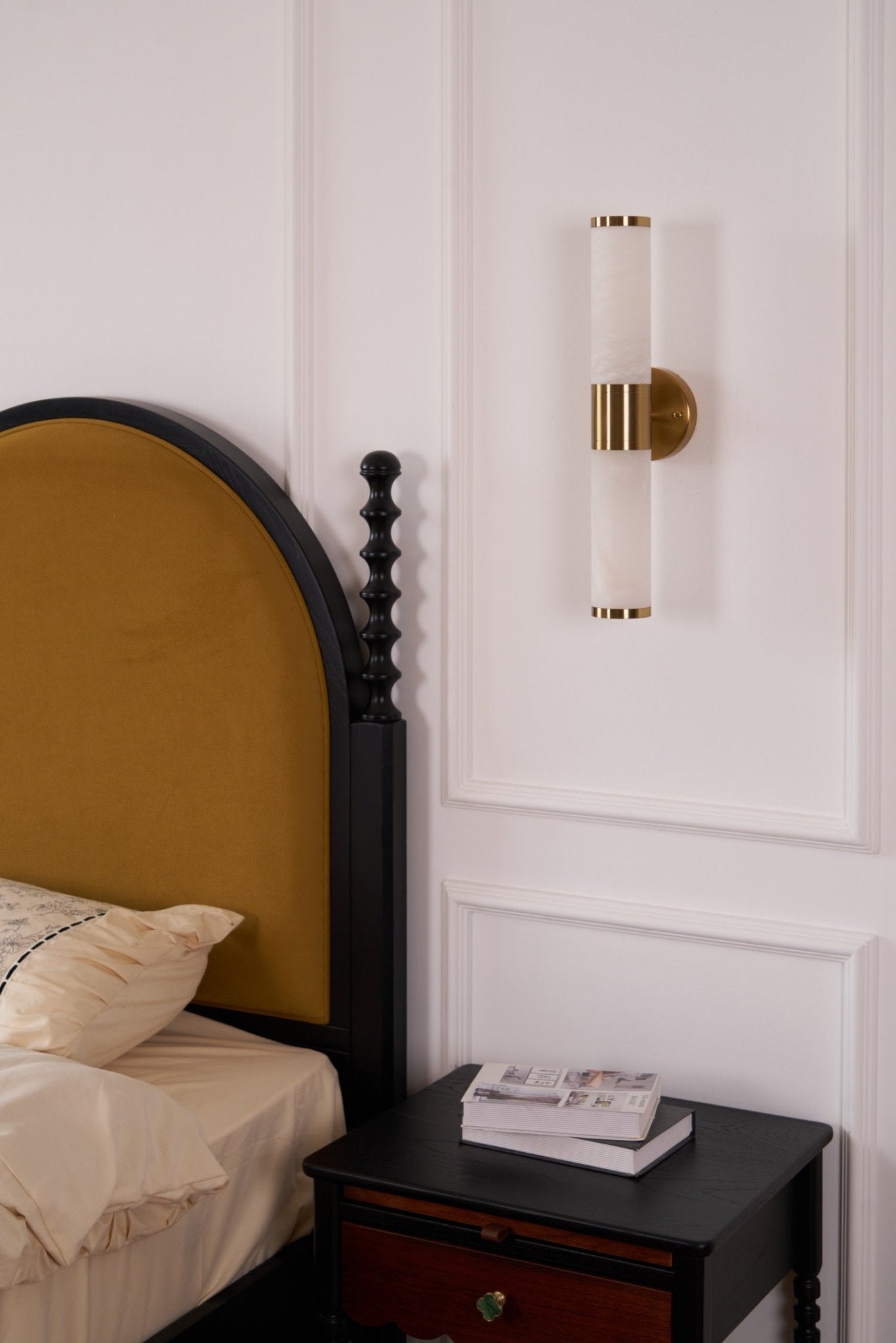 Lampatron Alabaster Wall Lamp - Elegant Handcrafted Sconce Lighting for Bedroom, Living Room & Hallway - Perfect for Ambient and Accent Lighting
