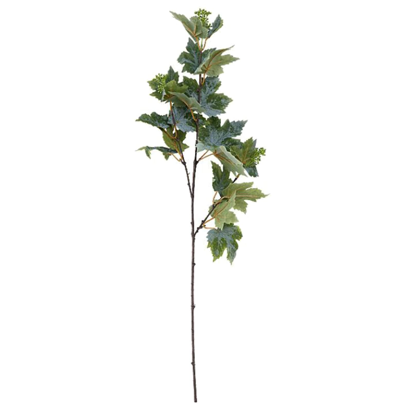 Kangqi Artificial Maple Leaf Stem - 1 Branch Fake Plant with Lifelike Color & Fresh-Keeping Design for Home Decor, Wedding Centerpieces, and Seasonal Displays