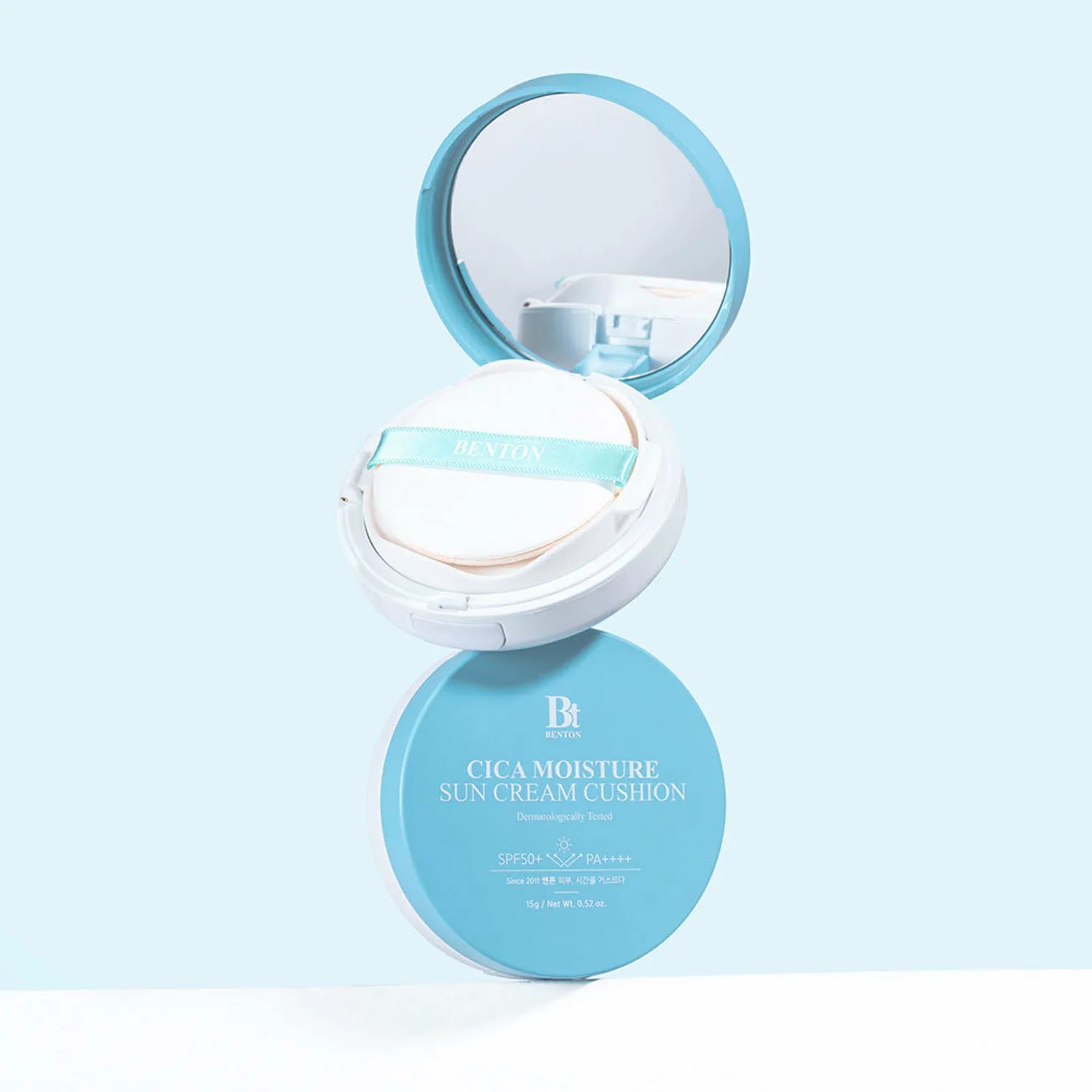 BENTON Cica Moisture Sun Cream Cushion SPF50+ PA++++ 15g - Hydrating Sunscreen Cushion with Centella Asiatica for Daily UV Protection | Perfect for Outdoor Activities & Makeup Base