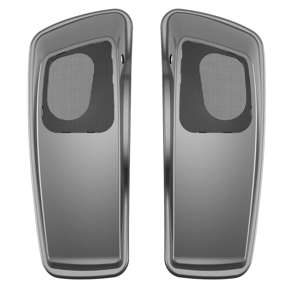 Advanblack Charcoal Pearl 6X9 Saddlebag Speaker Lids for 2014-2023 Harley Davidson Touring Bikes | Motorcycle Audio Upgrade for Road Glide, Street Glide & Electra Glide | Perfect for Long Rides & Custom Bike Builds