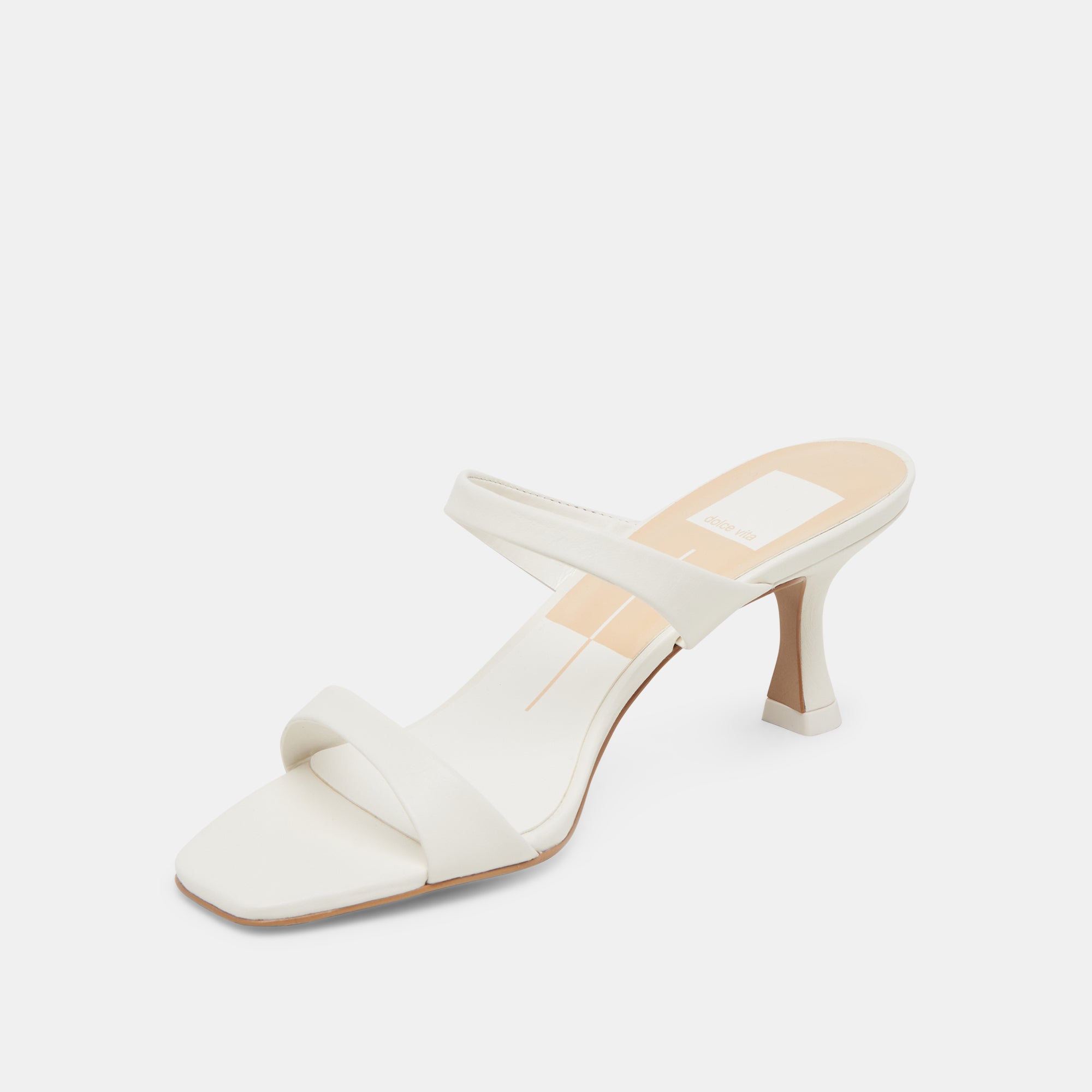 GENORA Women's White Leather Heels - Stylish High Heel Pumps for Work, Party & Evening Wear - Comfortable Dress Shoes for Women