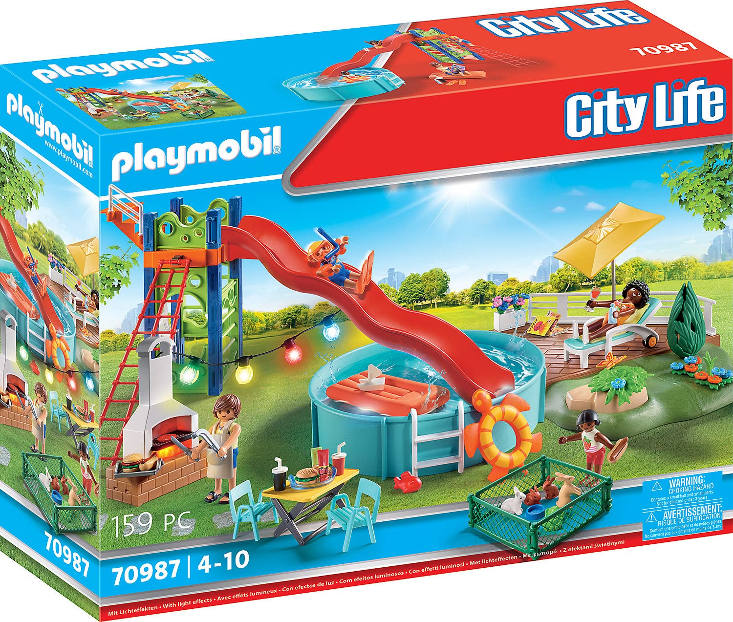 Playmobil Pool Party Set - Fun Water Play Toy for Kids with Accessories - Perfect for Summer Backyard, Beach & Poolside Playtime
