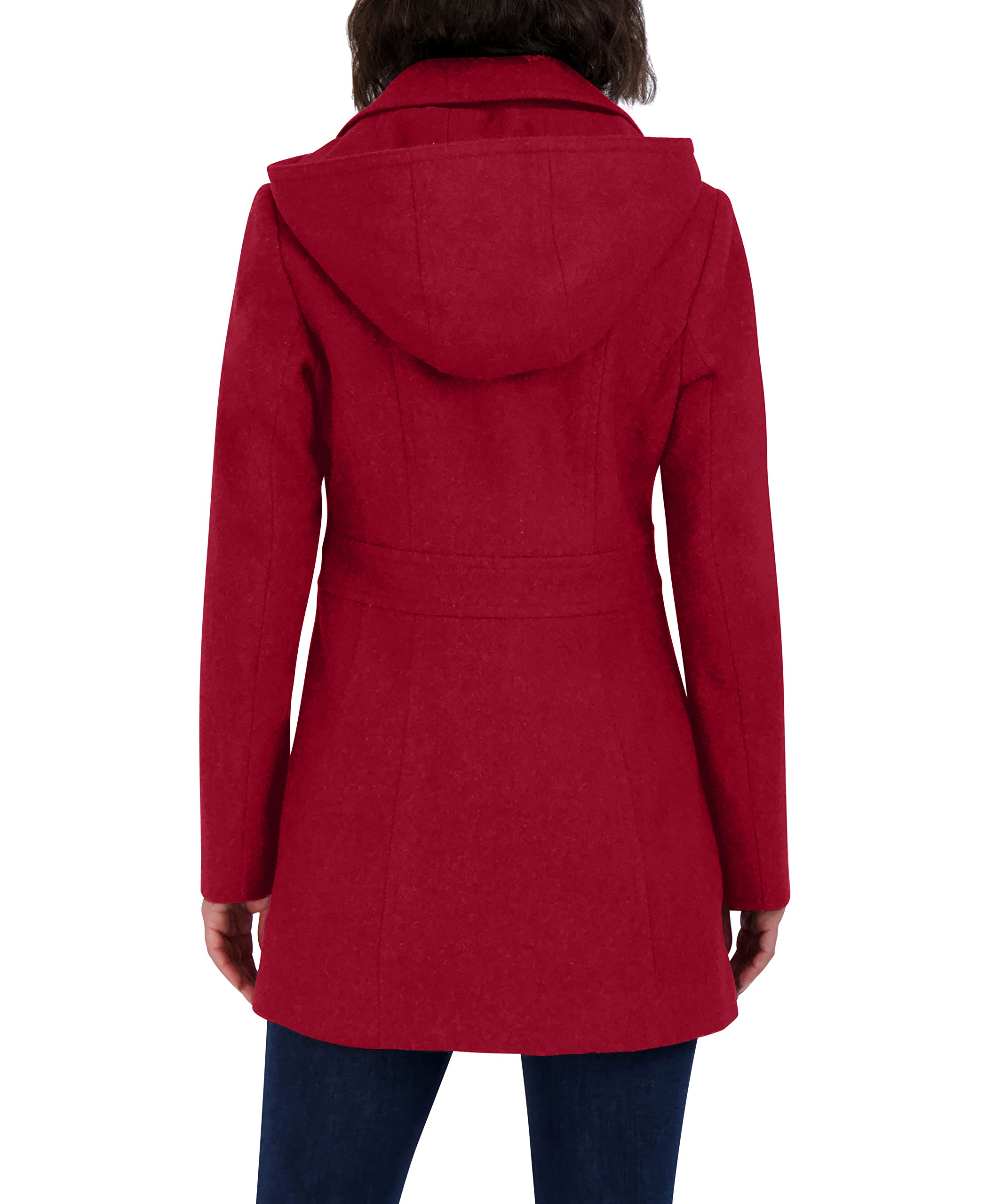 Nautica Women's Wool Blend Peacoat - Double Breasted Winter Coat for Women | Warm & Stylish Outerwear for Cold Weather, Work & Casual Wear