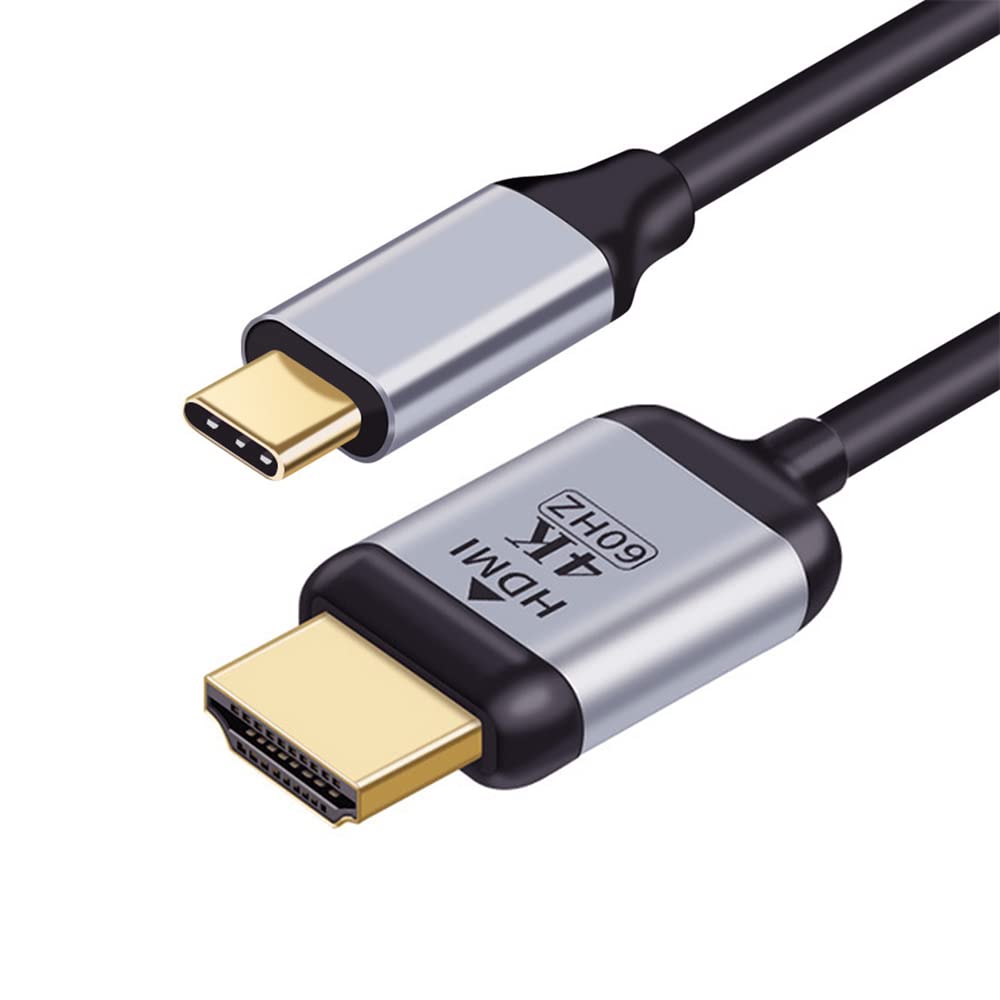 NFHK USB 3.1 Type C to DisplayPort Cable 4K@60Hz 1.8m - Thunderbolt 3 Compatible USB-C to DP Adapter for MacBook Pro, Dell XPS, Surface Pro - Connect Laptop to Monitor for Gaming, Office Work & Home Theater