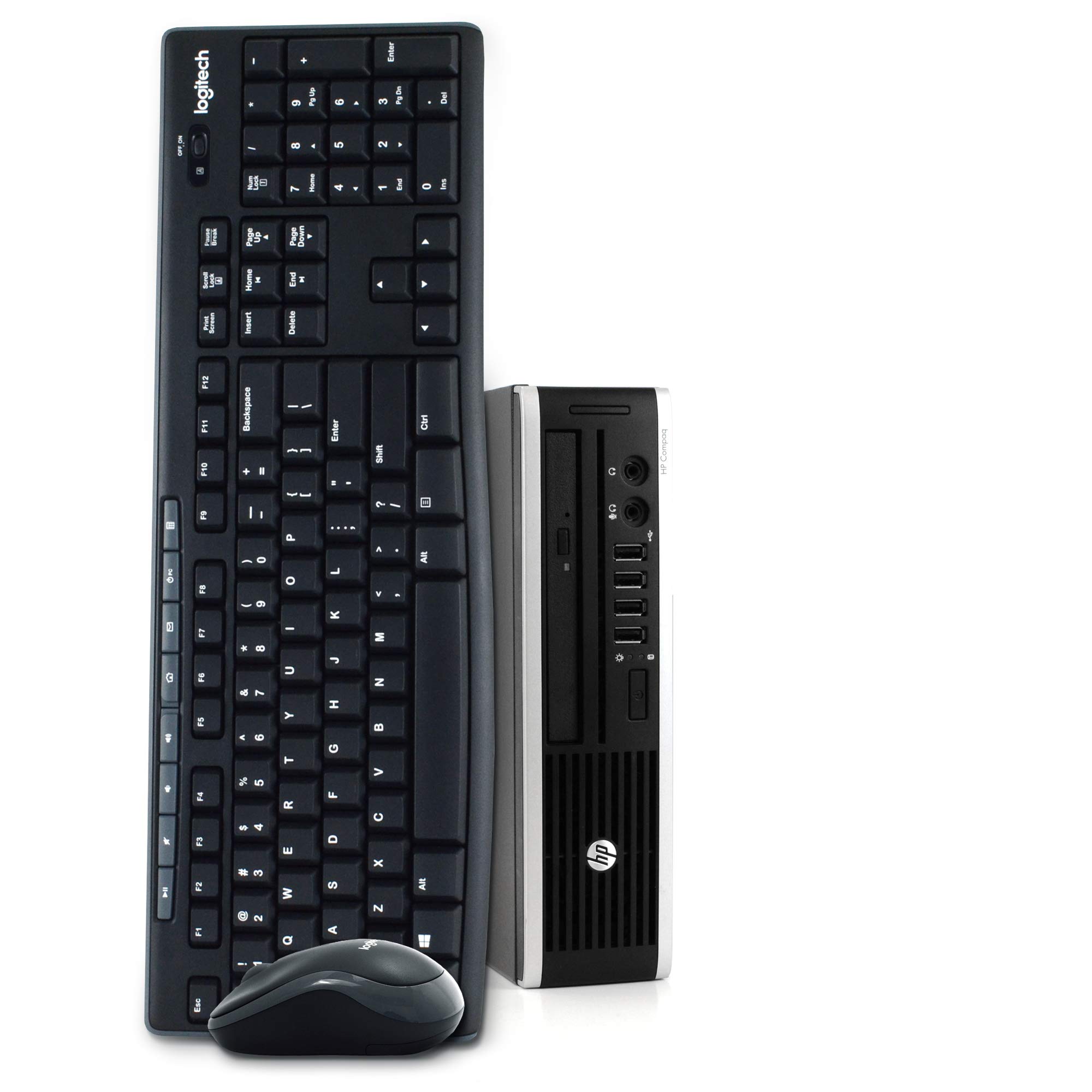 Renewed HP Elite 8300 Ultra Small Desktop PC - Intel Quad Core i5, 8GB RAM, 256GB SSD, Windows 10 Pro | Includes Wireless Keyboard & Mouse, 16GB Flash Drive, DVD, WiFi | Perfect for Home Office, Business, Remote Work & Gaming