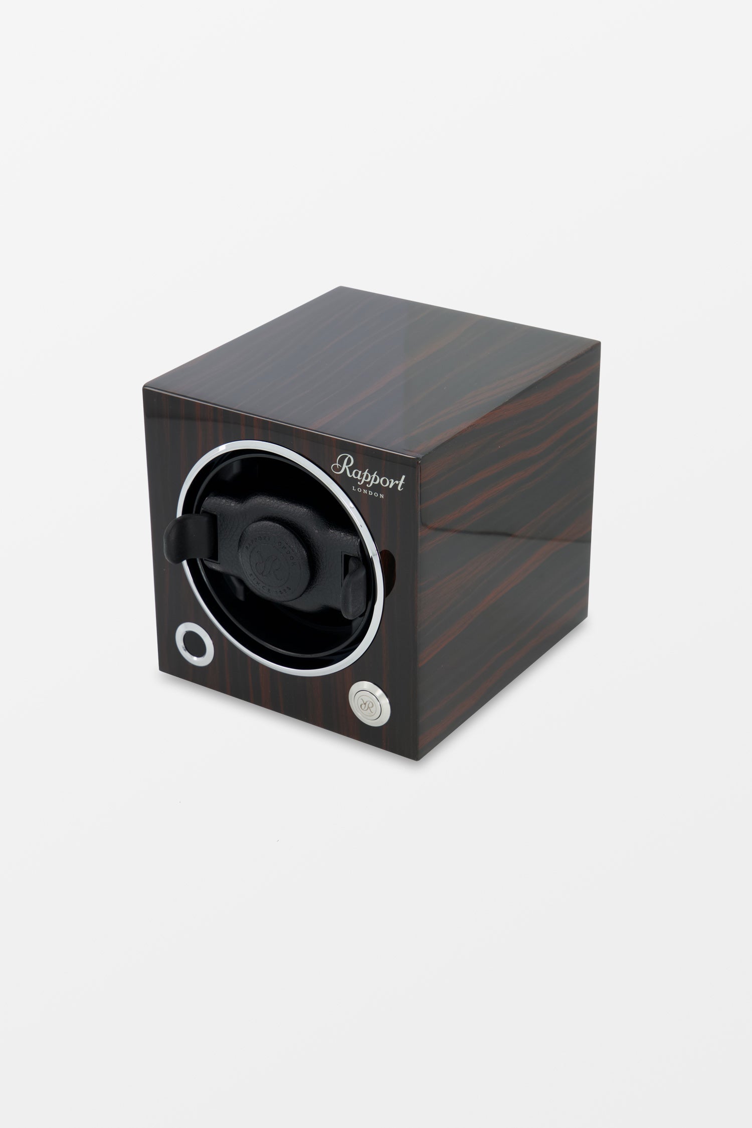 Premium Macassar Wood Single Watch Winder - Automatic Watch Storage Case with Quiet Motor | Perfect for Watch Collectors & Luxury Timepiece Display at Home/Office