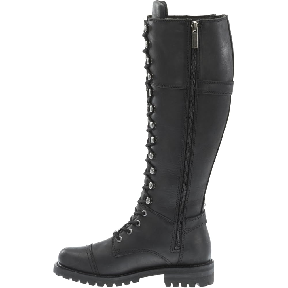 Harley-Davidson Women's Beechwood Leather Motorcycle Boots - Stylish & Comfortable Riding Footwear for Bikers & Outdoor Enthusiasts - Perfect for Motorcycle Rides, Concerts & Casual Wear