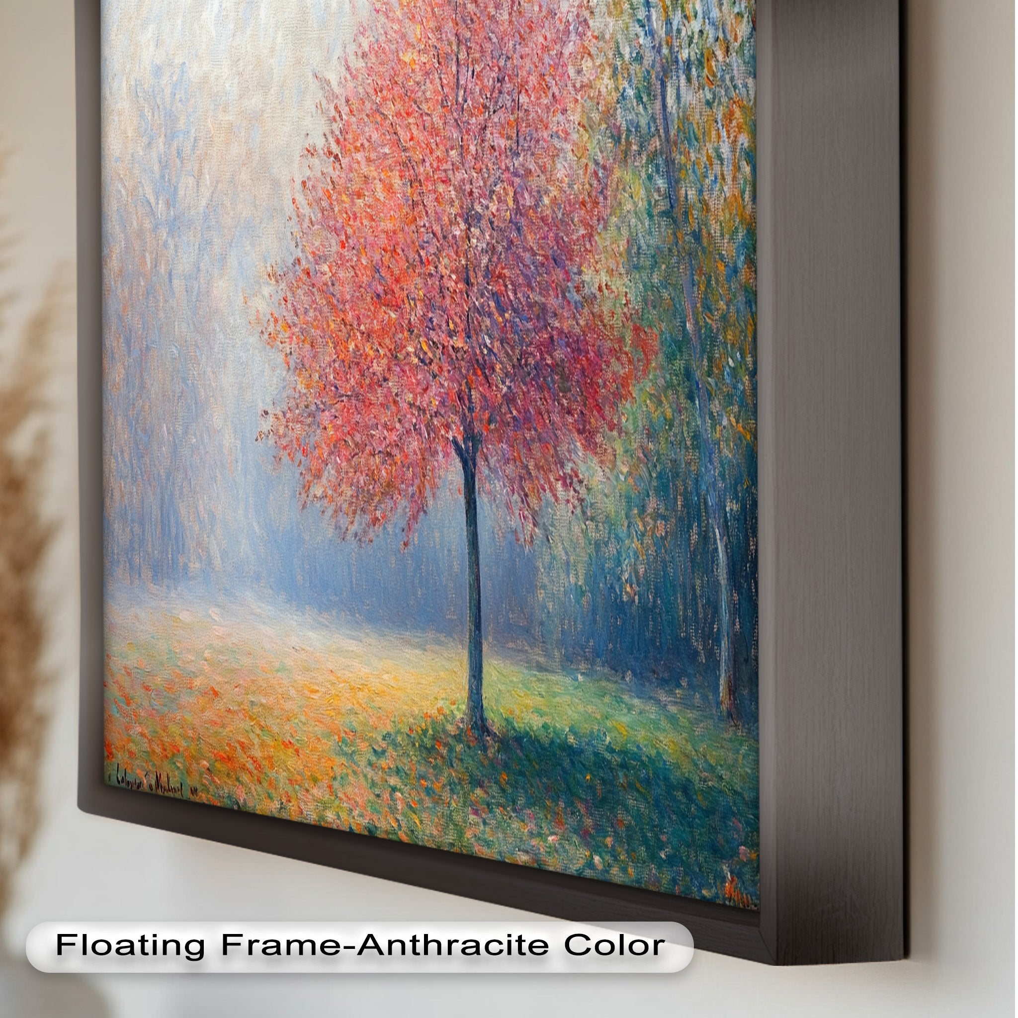 Autumn Radiance Impressionist Oil Painting - Handmade Landscape Artwork for Home Decor, Office Wall, Living Room & Gift