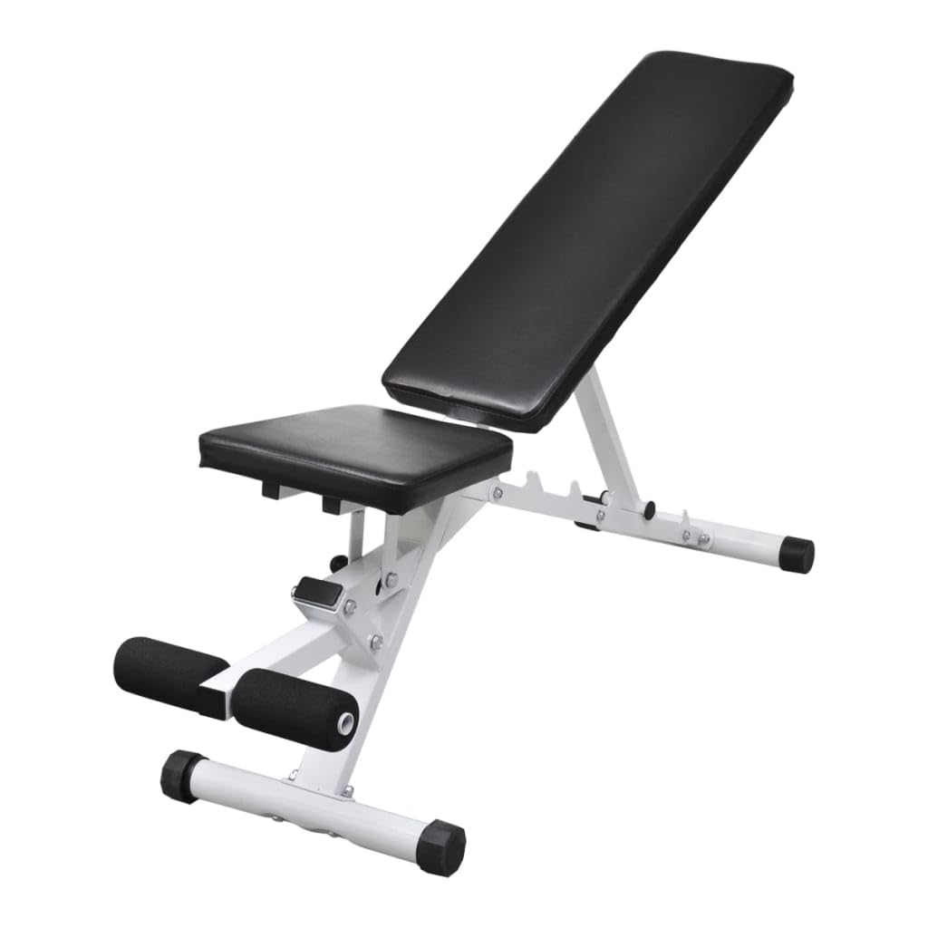 vidaXL Adjustable Workout Bench - Heavy-Duty Steel, 5 Backrest Levels for Home & Gym Fitness
