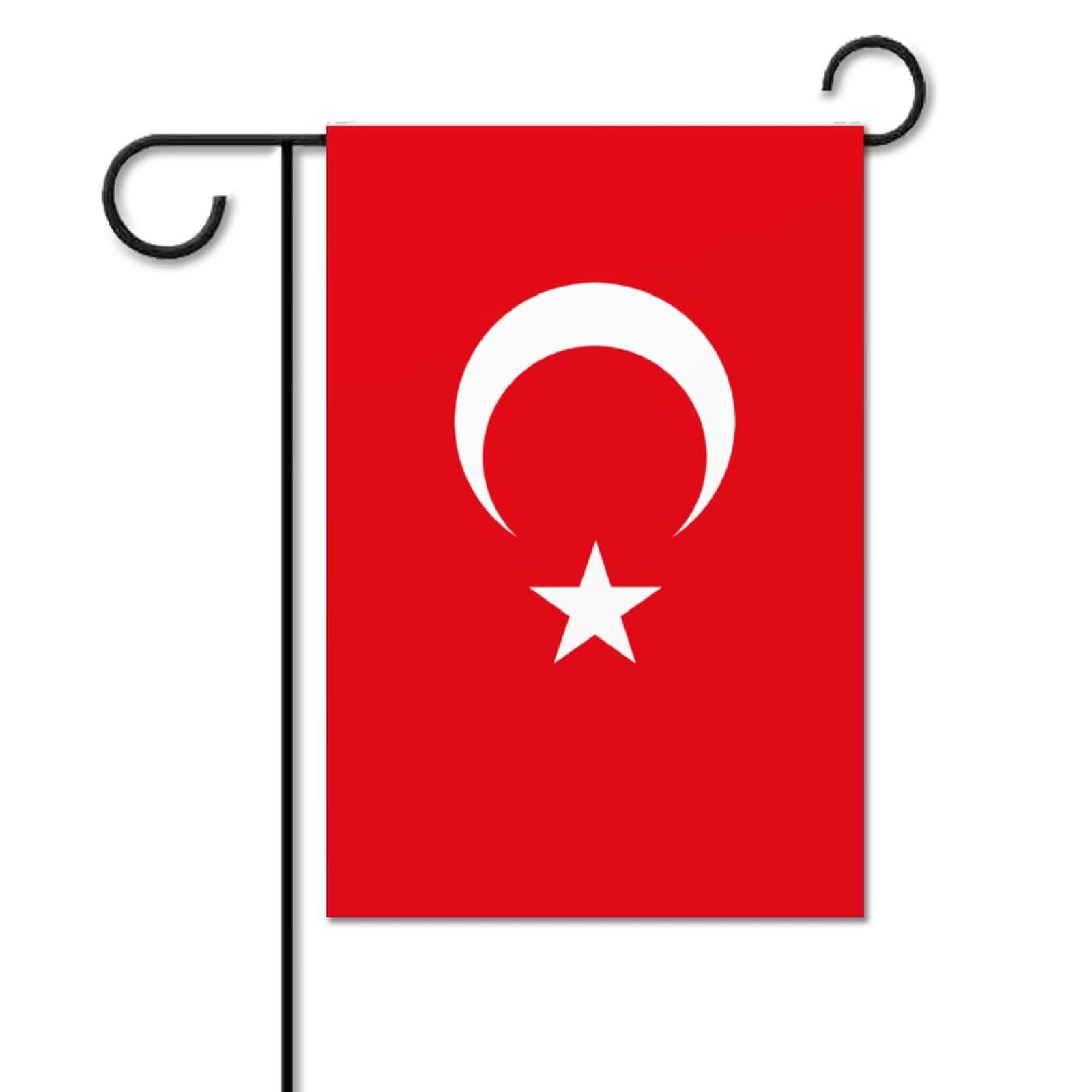 12x18 Inch Double-Sided Turkish Flag Welcome Garden Flag - Durable Outdoor Decoration for Halloween, Christmas, New Year & Seasonal Holidays | Perfect for Yard, Porch, Garden & Home Decor (Flagpole Not Included)
