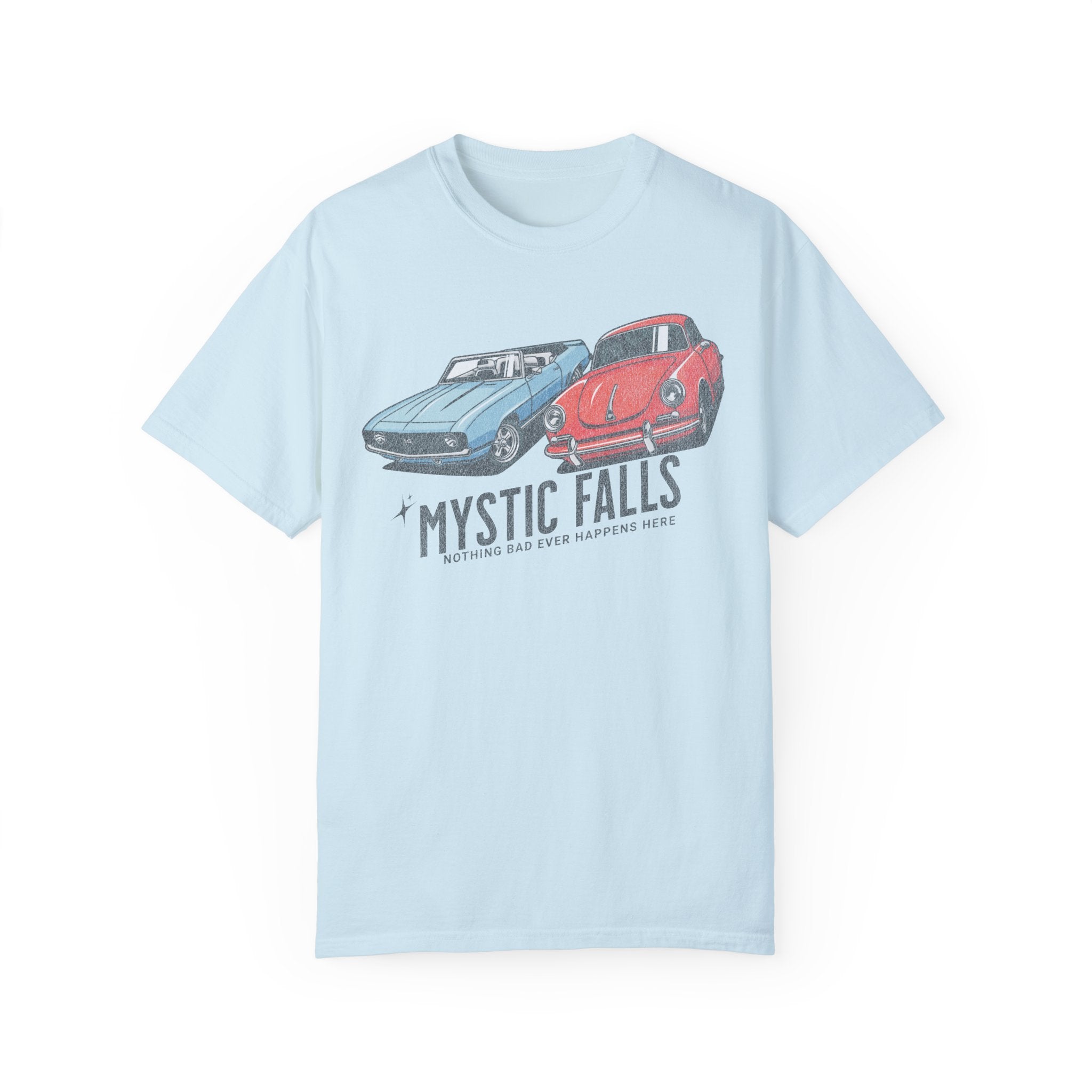 Vintage Mystic Falls Distressed T-Shirt for Men & Women - Soft Cotton Graphic Tee for Casual Wear, Concerts & Street Style