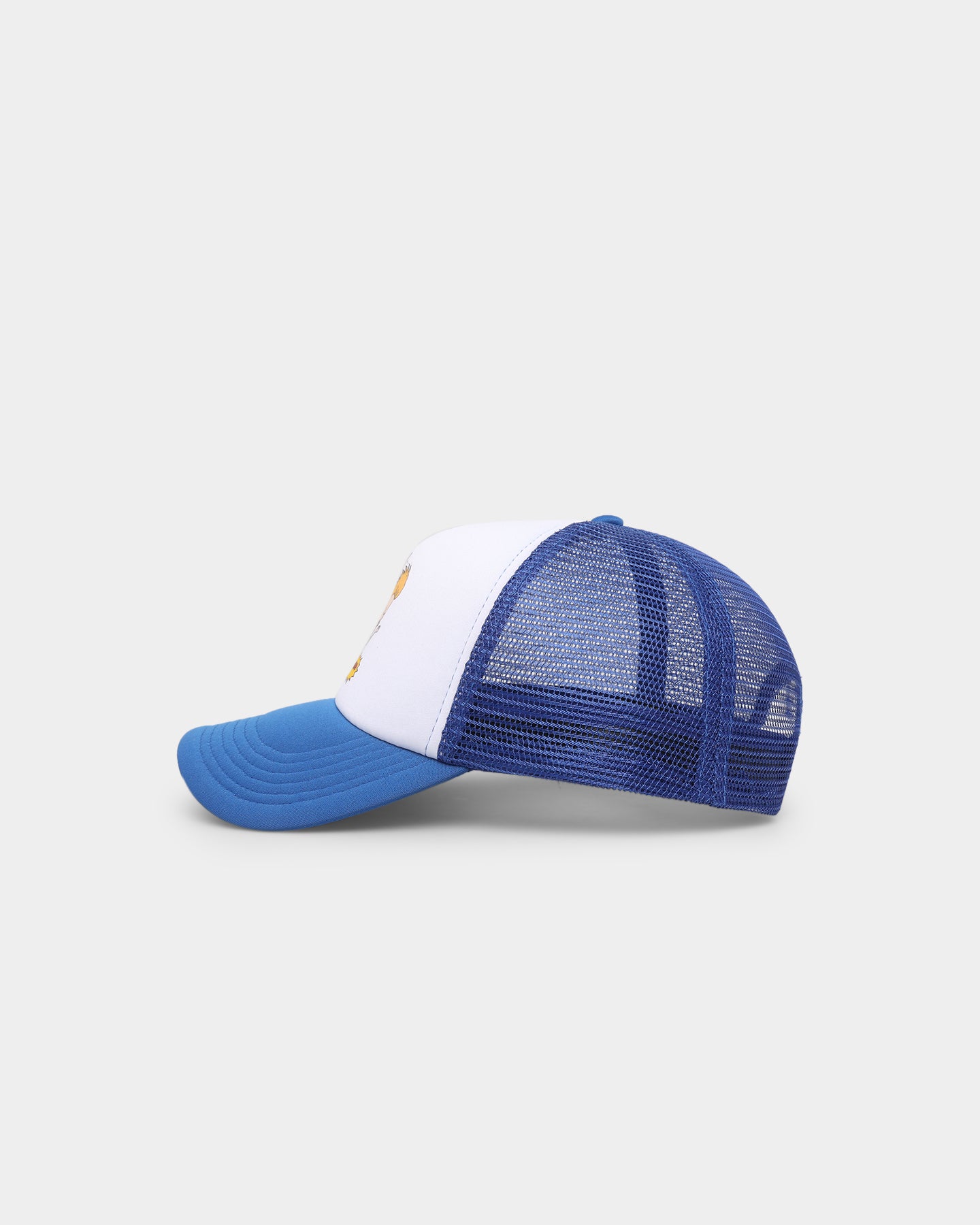Beavis & Butthead Rock Trucker Snapback Hat - White/Royal Blue Adjustable Baseball Cap for Men & Women - Perfect for Concerts, Festivals, and Casual Streetwear Style