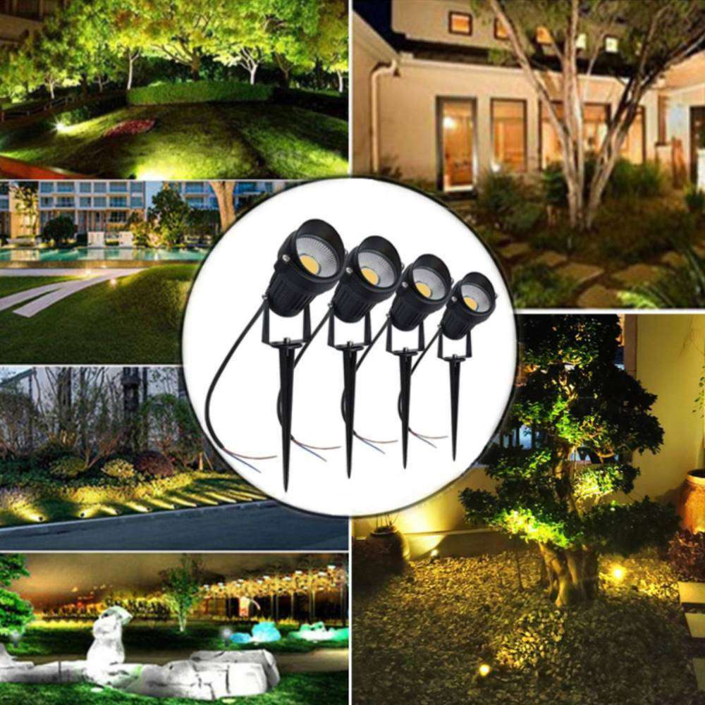 10PCS 12V LED Spotlights - Waterproof Outdoor Landscape Lights, Warm White for Garden, Yard, Patio, Pathway & Deck Lighting