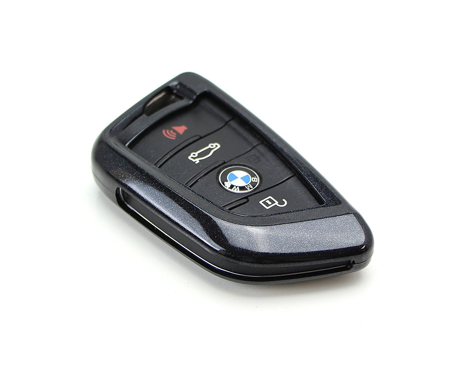 Premium Glossy Black Smart Key Fob Cover Replacement for BMW X1 X4 X5 X6 5 Series 7 Series - Durable Protection & Sleek Design for Everyday Use