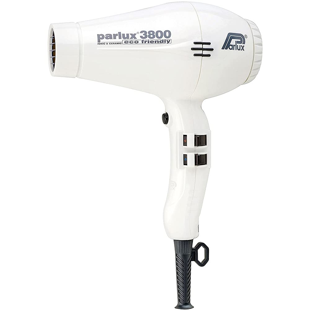 Parlux 3800 Eco Friendly Ionic & Ceramic Hair Dryer with Metal Mesh Diffuser - Professional Salon Quality Blow Dryer for Smooth, Shiny Hair | Perfect for Home Use, Travel & Salon Styling