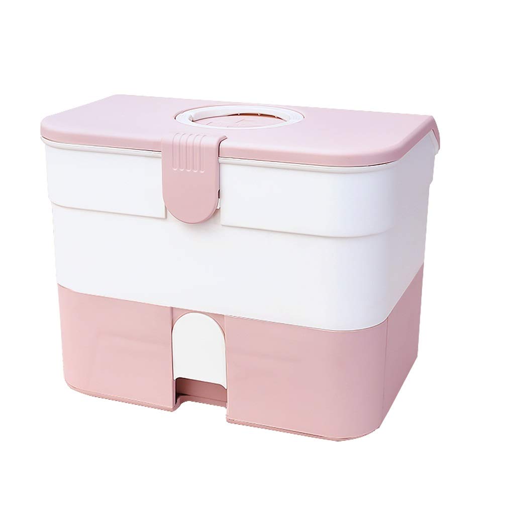 Portable Large-Capacity Multilayer Medicine Storage Box - Household Medical Organizer for Family, Baby & Dormitory Use - Pink | Perfect for Travel, Emergency Kits & Home First Aid Organization