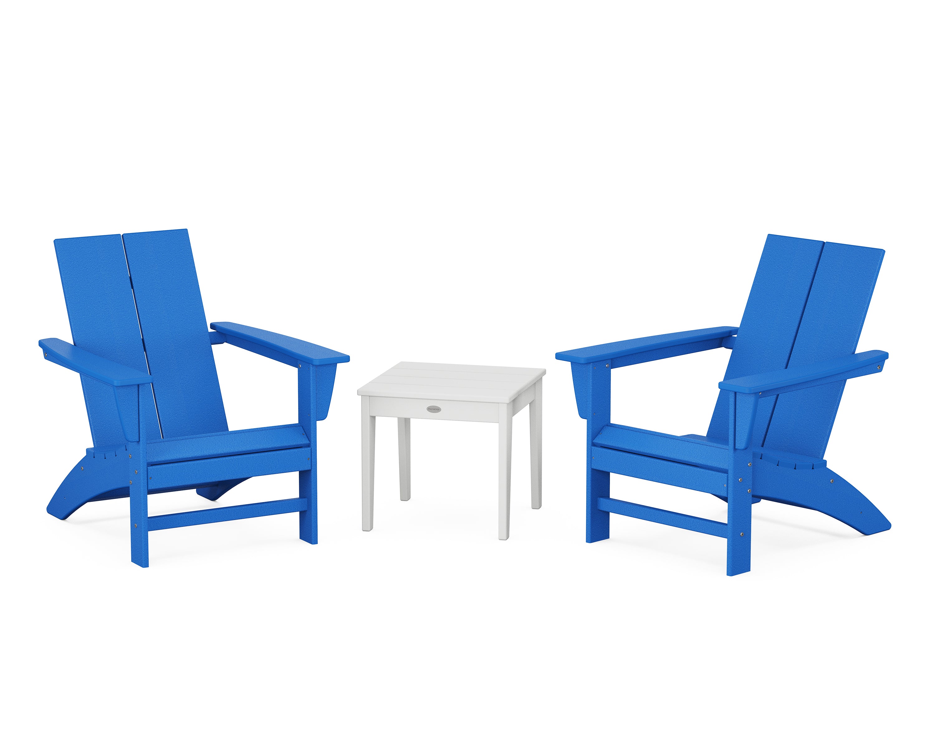 POLYWOOD Country Living Cottage Modern Adirondack Chair 3-Piece Outdoor Patio Set - Perfect for Backyard, Garden & Poolside Relaxation